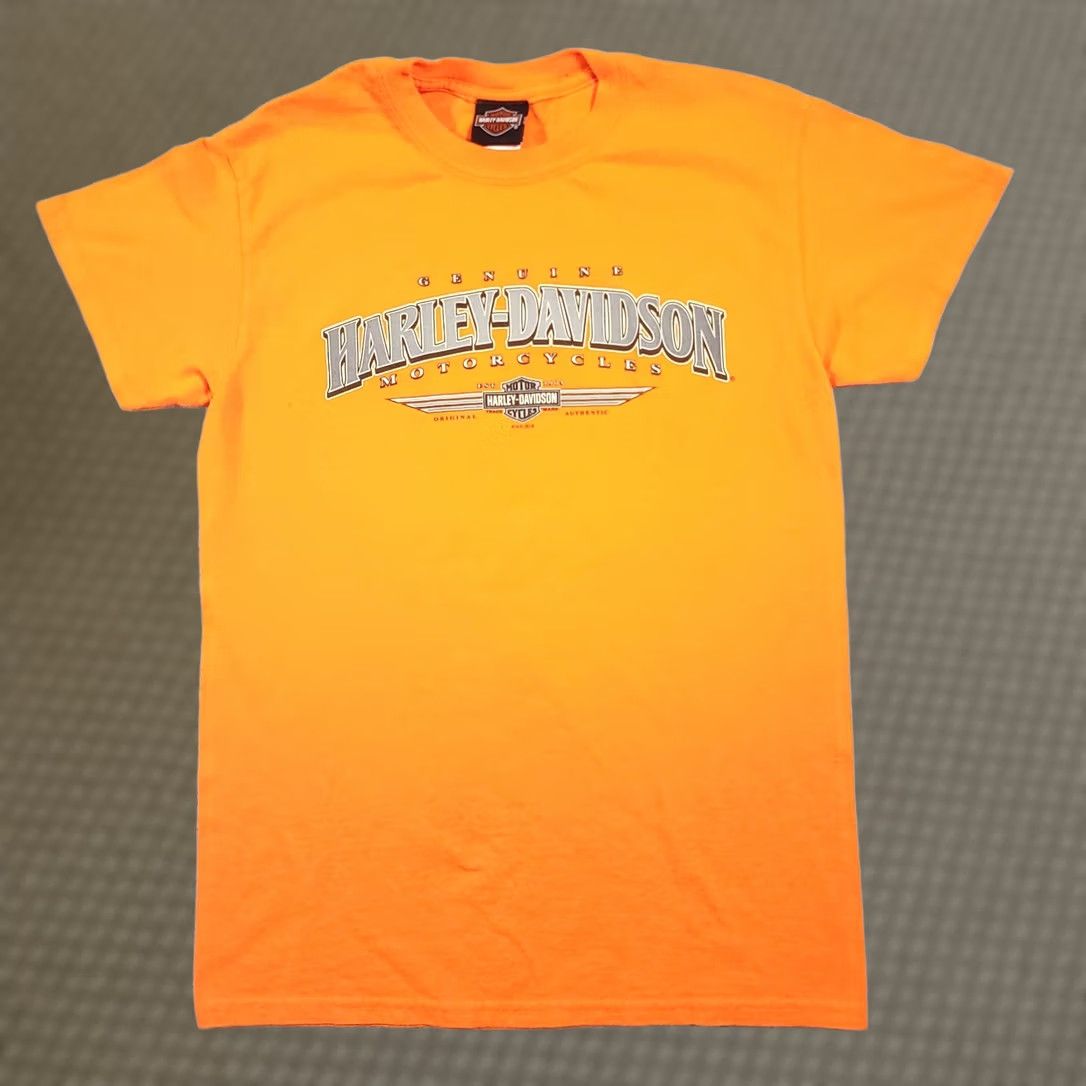 Harley Davidson Harley-Davidson Shirt Mens Small Orange Short Sleeve Motorcycle Logo Crew Neck T-Shirt Size US S / EU 44-46 / 1 - 1 Thumbnail