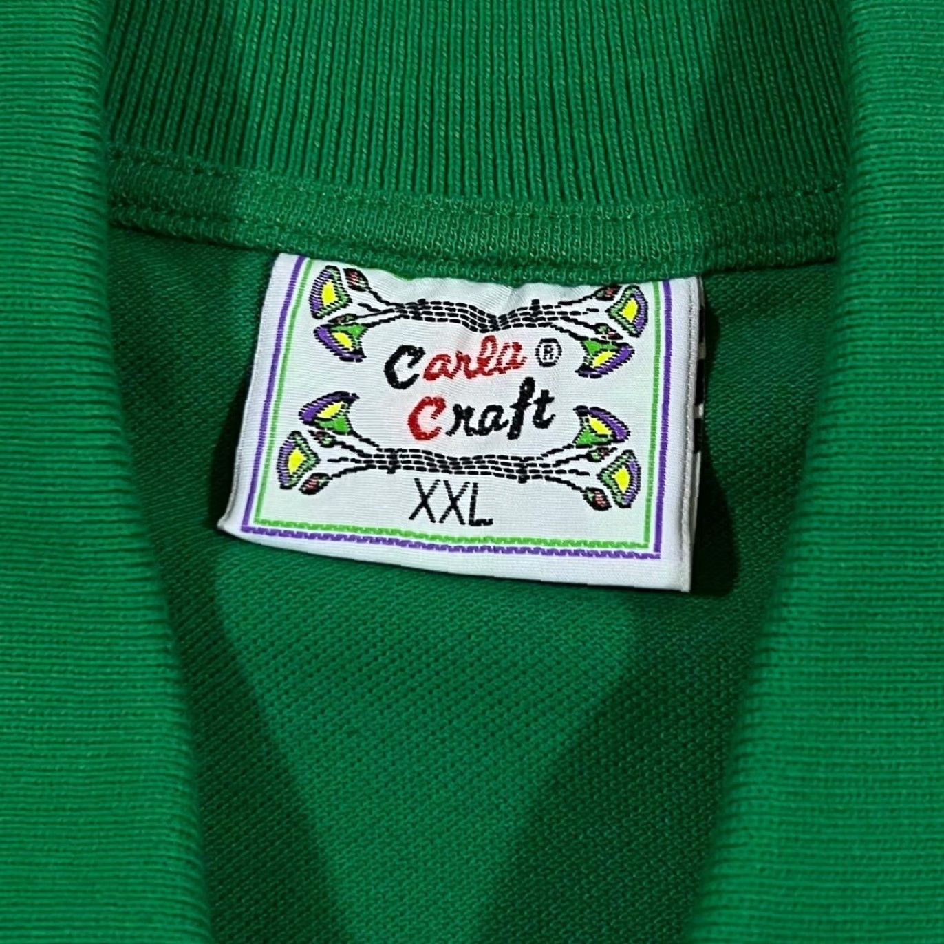 Vintage VINTAGE CARLA CRAFT Egyptian Hieroglythics Souvenir Short Sleeve Polo Shirt XL Green Mens XS? Size US XL / EU 56 / 4 - 4 Thumbnail