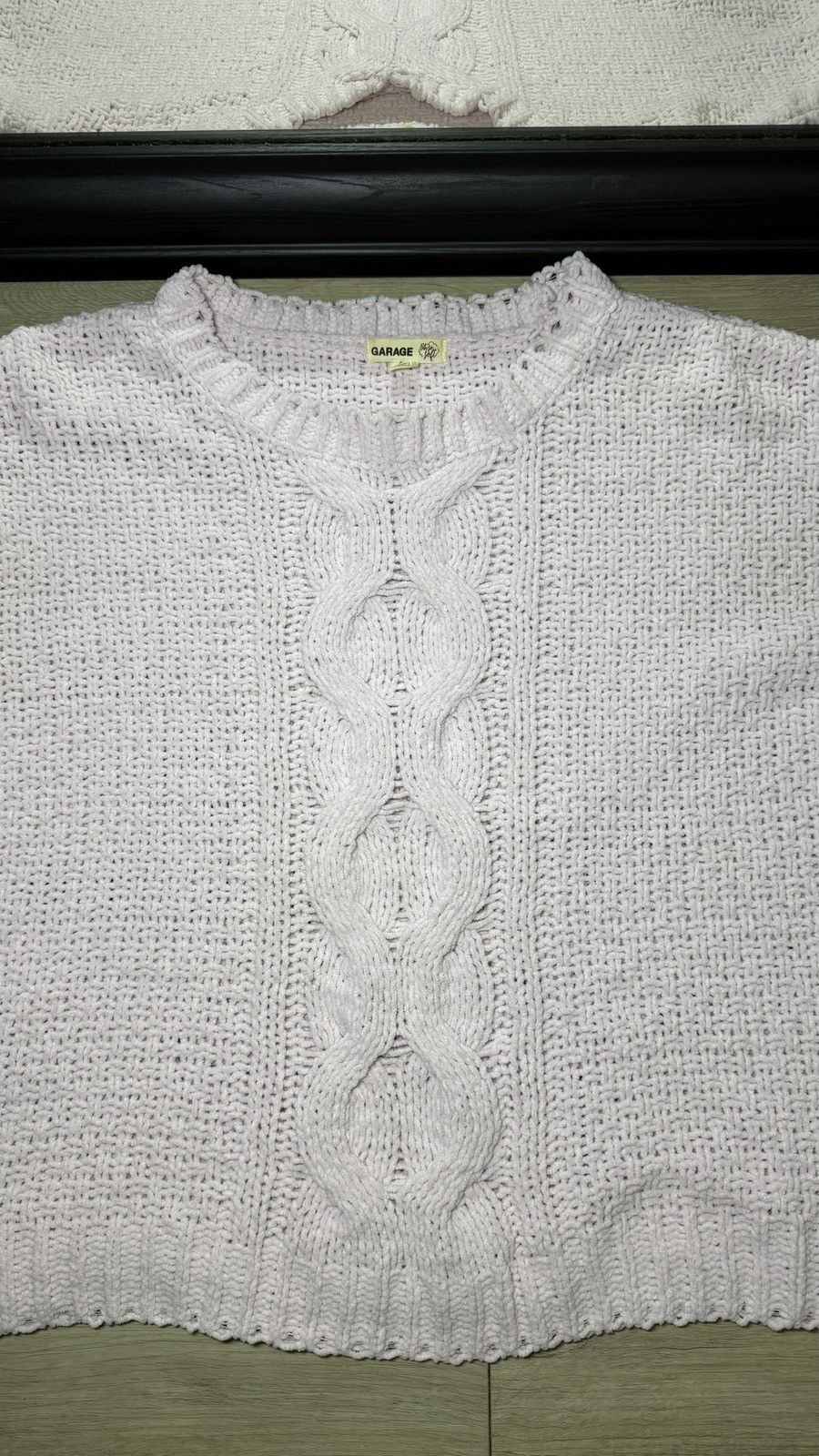 Garage Y2K Pink Garage Pink Cable Knit Cardigan Crewneck Sweatshirt Size S / US 4 / IT 40 - 4 Thumbnail