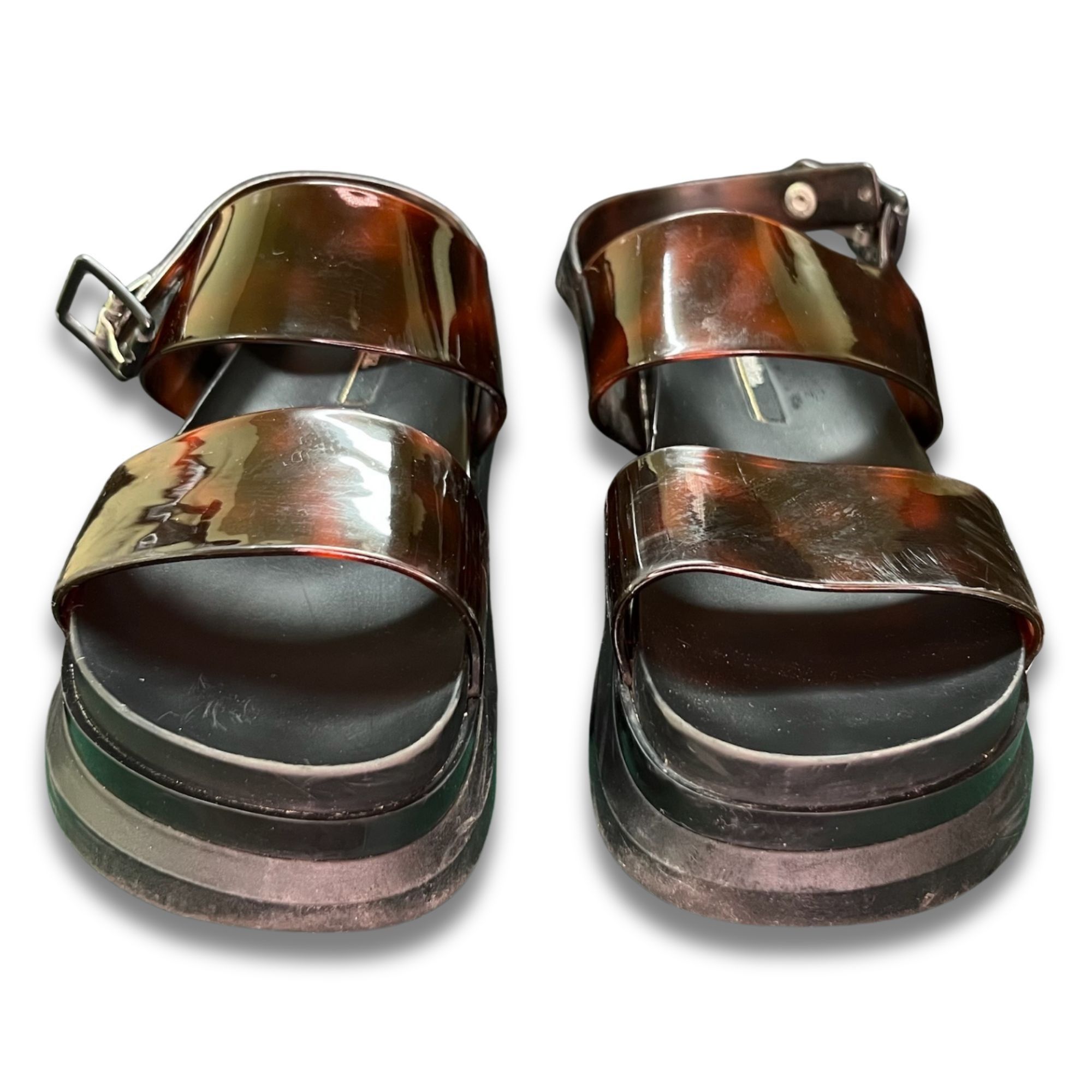 Melissa Melissa Cosmic Platform Sandals With Tortoise Shell Pattern Size US 8 / IT 38 - 2 Thumbnail