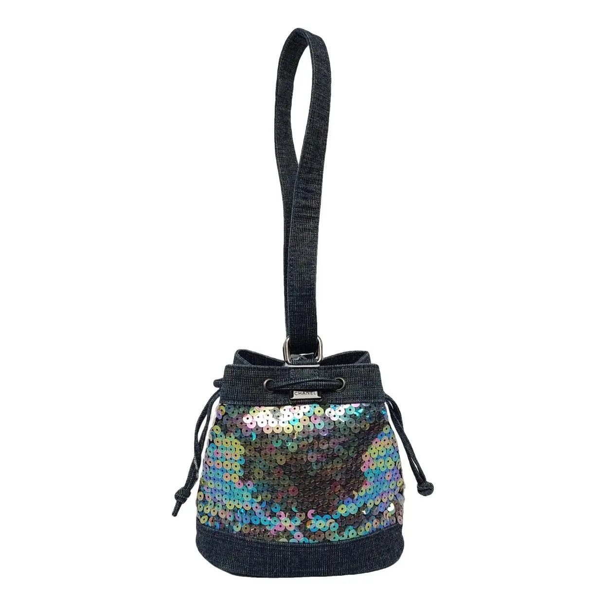 Chanel vintage chanel karl lagerfeld sequin denim bucket bag Size ONE SIZE - 2 Thumbnail