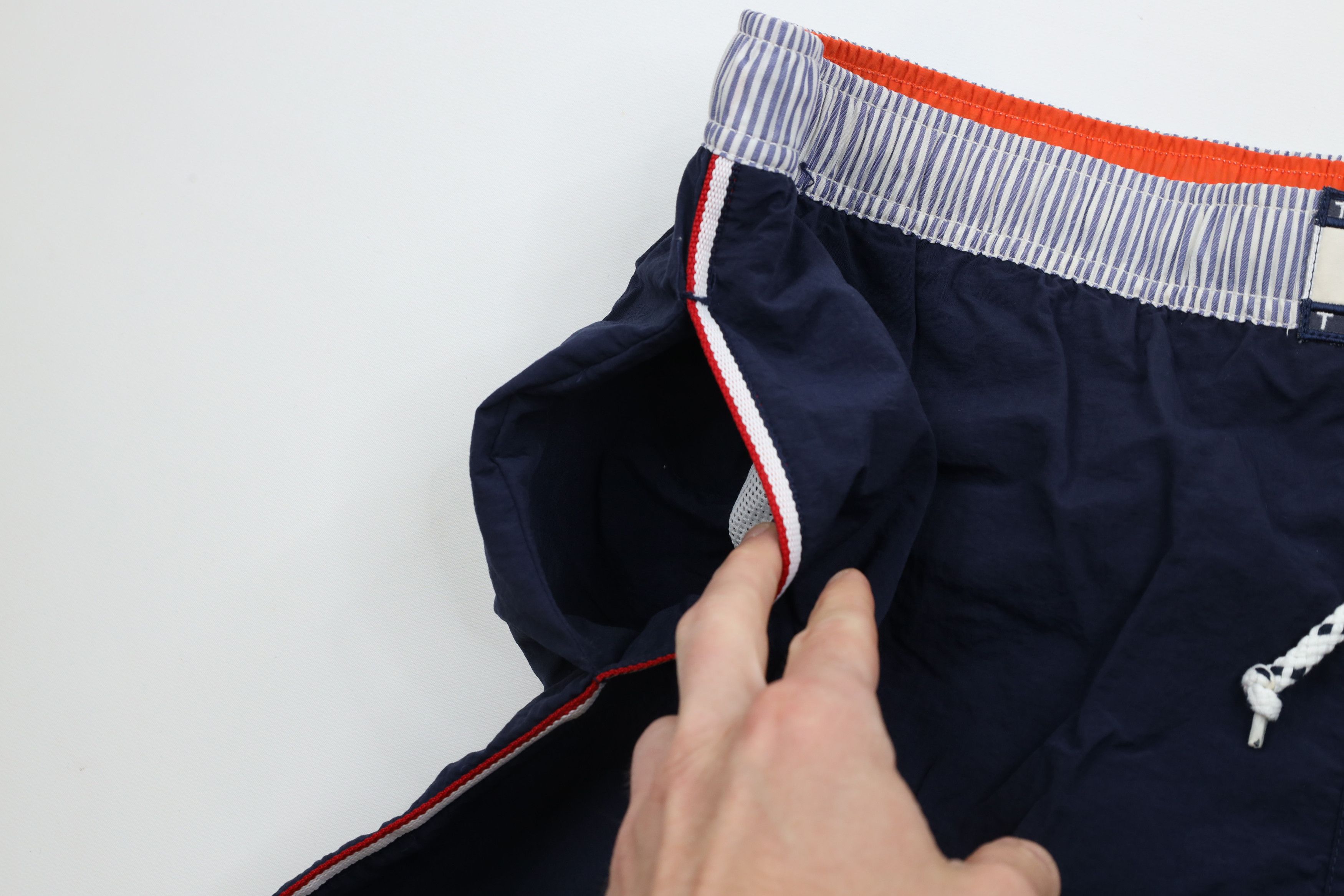 Tommy Hilfiger × Vintage Vintage 90s Tommy Hilfiger Lined Shorts Swim Trunks Blue Size US 36 / EU 52 - 6 Thumbnail