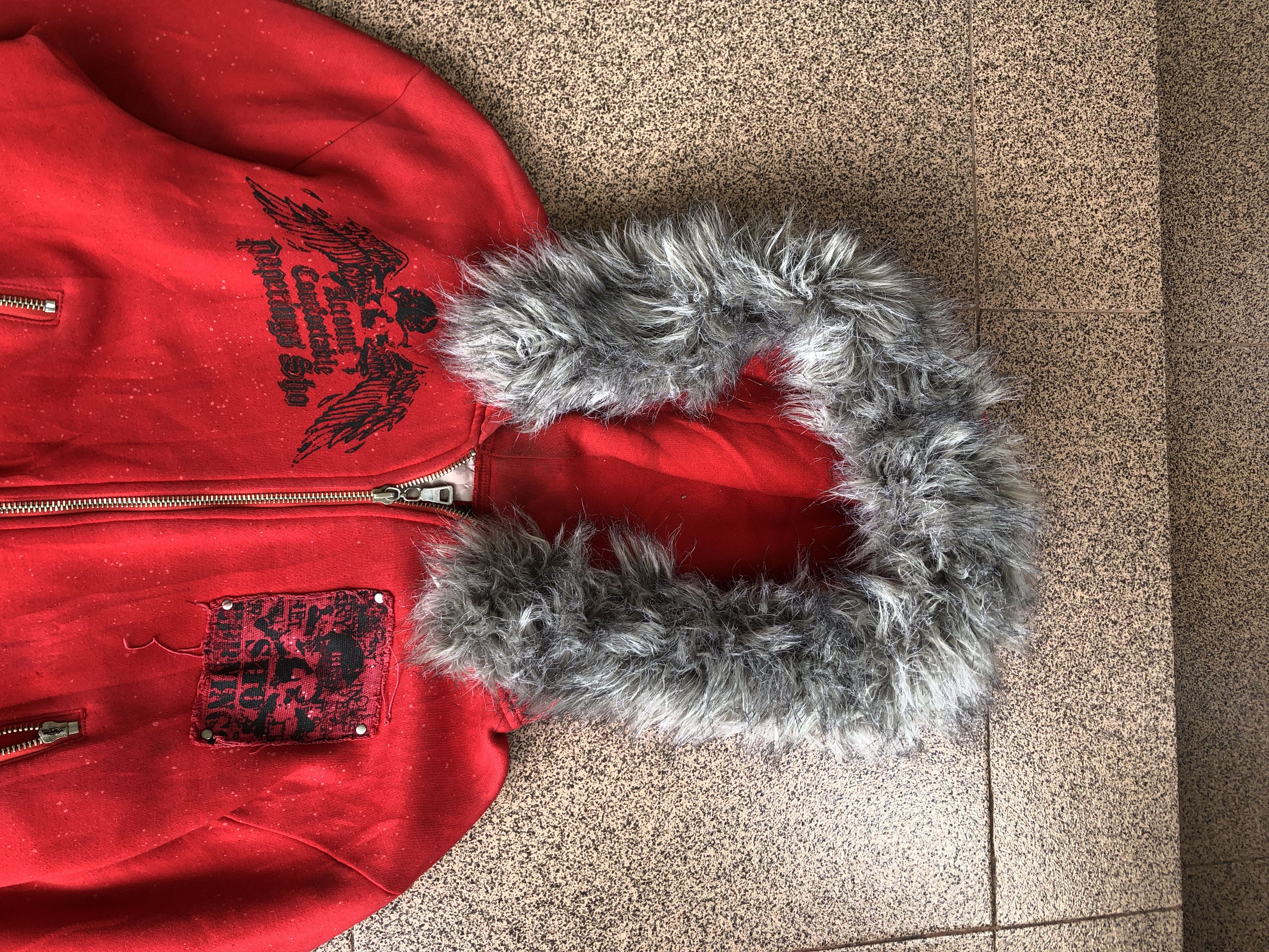 If Six Was Nine 2000s Berning Sho Raccoon Fur Jacket Vkei Style Size US M / EU 48-50 / 2 - 7 Thumbnail