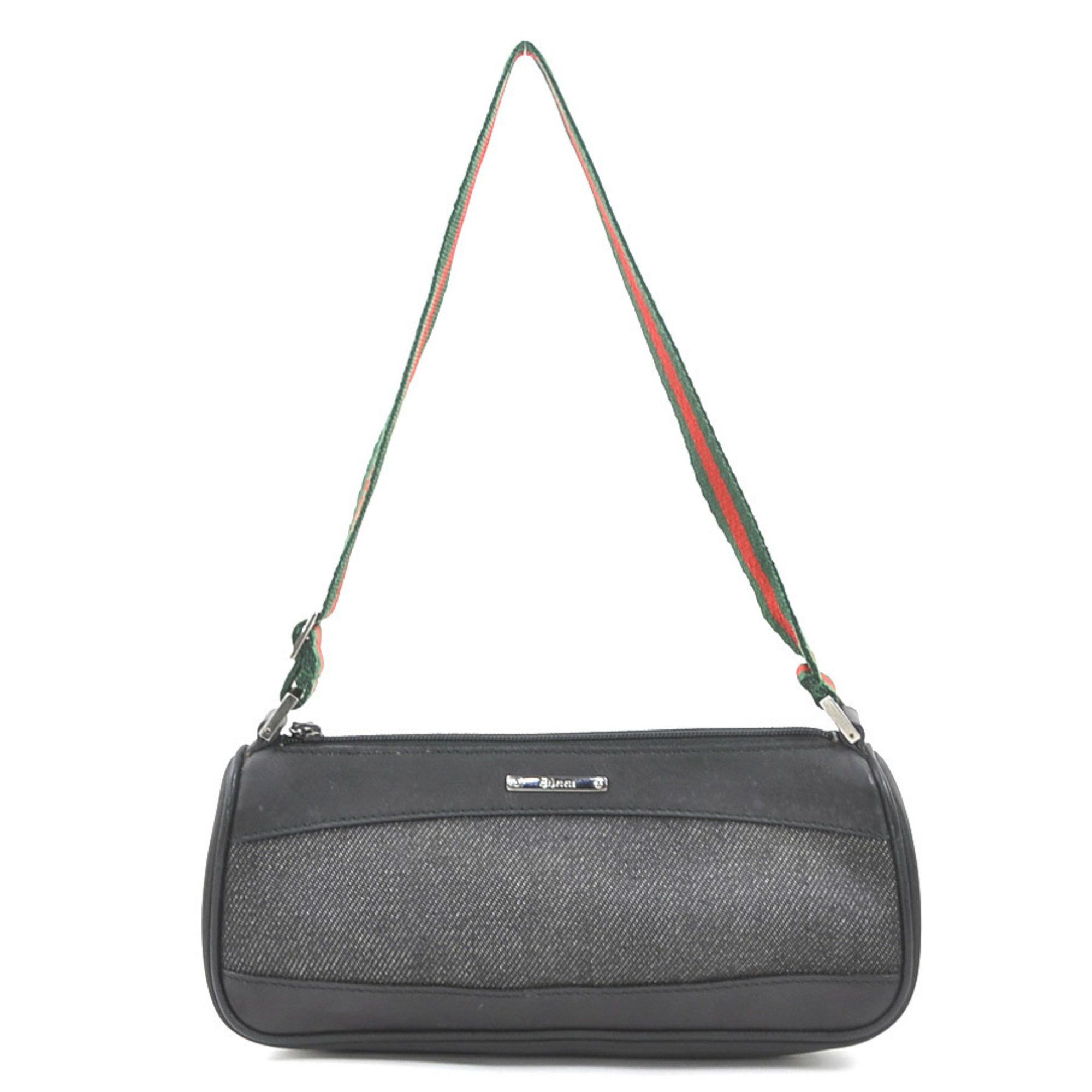 Gucci GUCCI Handbag Sherry Line Leather Canvas Black Women's 92820 R10510N Size ONE SIZE - 1 Thumbnail