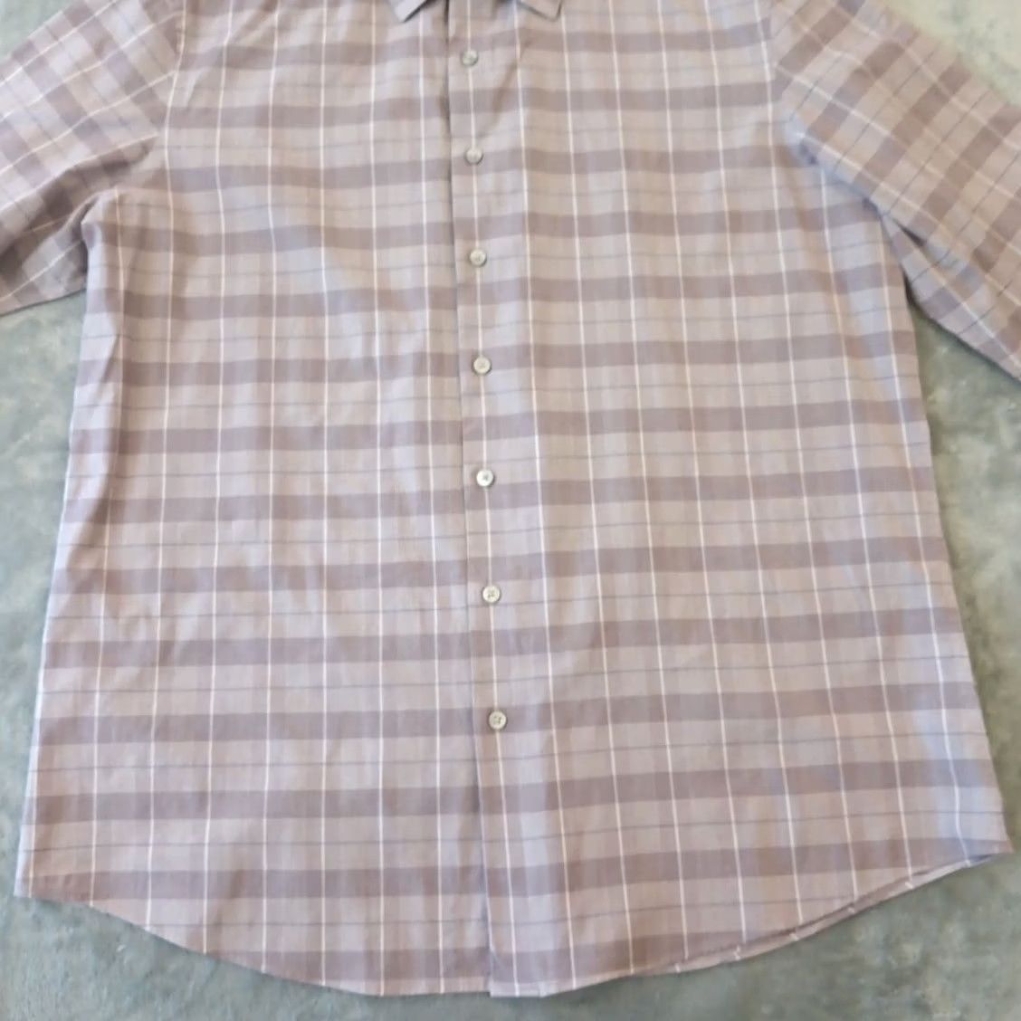 Apt. 9 Apt. 9 Shirt Mens XL Slim Fit Purple Plaid Long Sleeve Button Up Size US XL / EU 56 / 4 - 5 Thumbnail