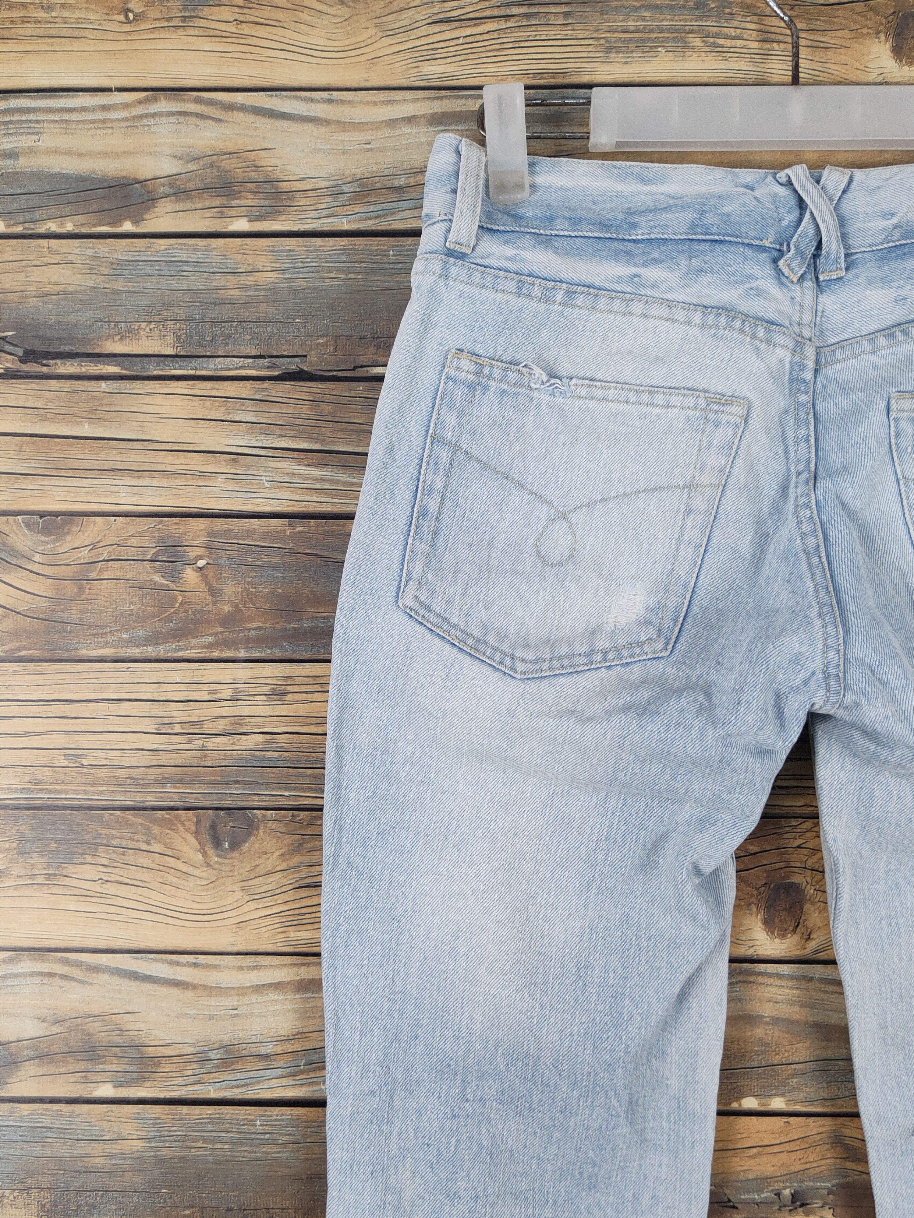 Japanese Brand Roxy Light Blue Distressed Ripped denim Jeans #W1698 Size 28" / US 6 / IT 42 - 9 Thumbnail