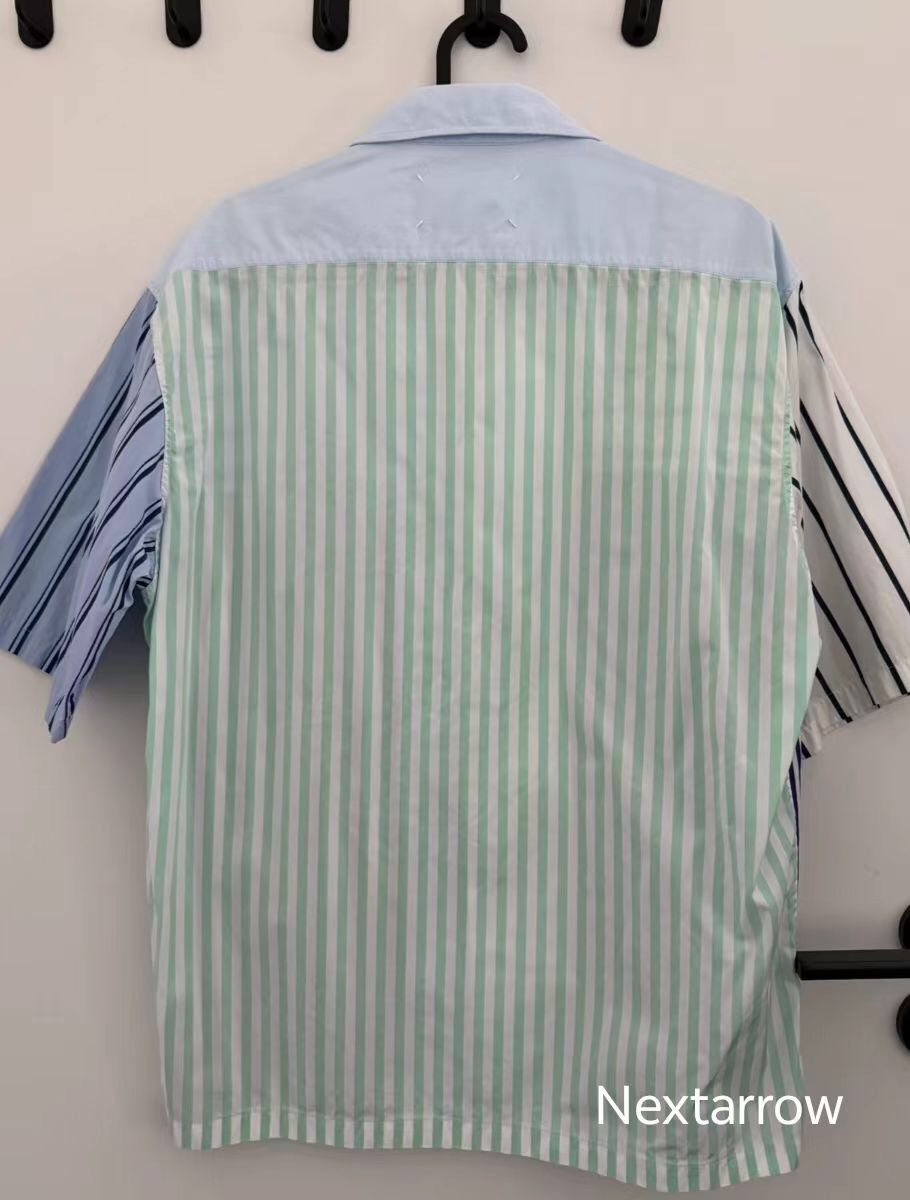 Maison Margiela Maison Margiela Striped Patchwork Short-Sleev 2412-Nextarrow Size US XXS / EU 40 - 2 Thumbnail