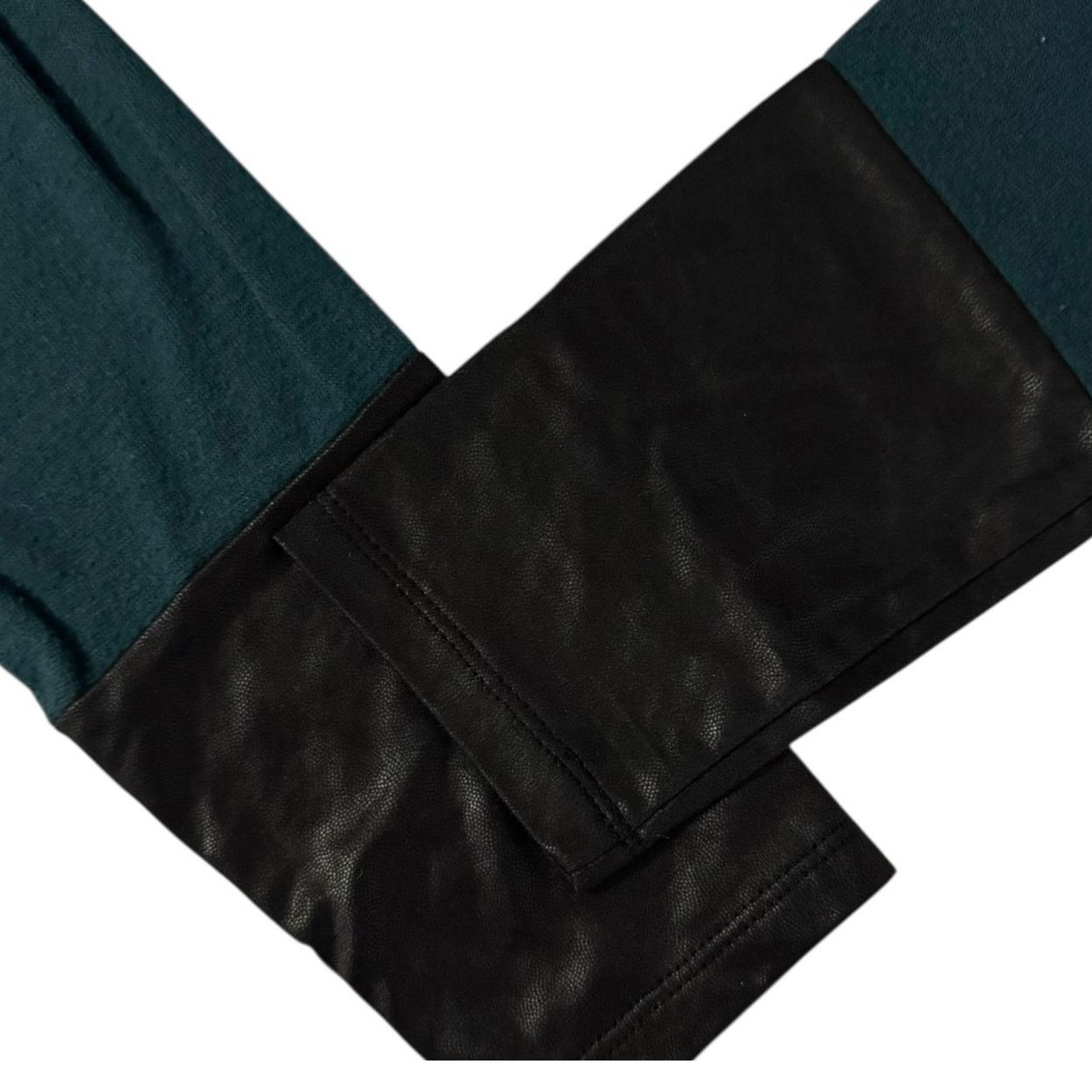 Other Vintage French Laundry Teal Pullover Faux Leather Cuff Size M / US 6-8 / IT 42-44 - 4 Thumbnail