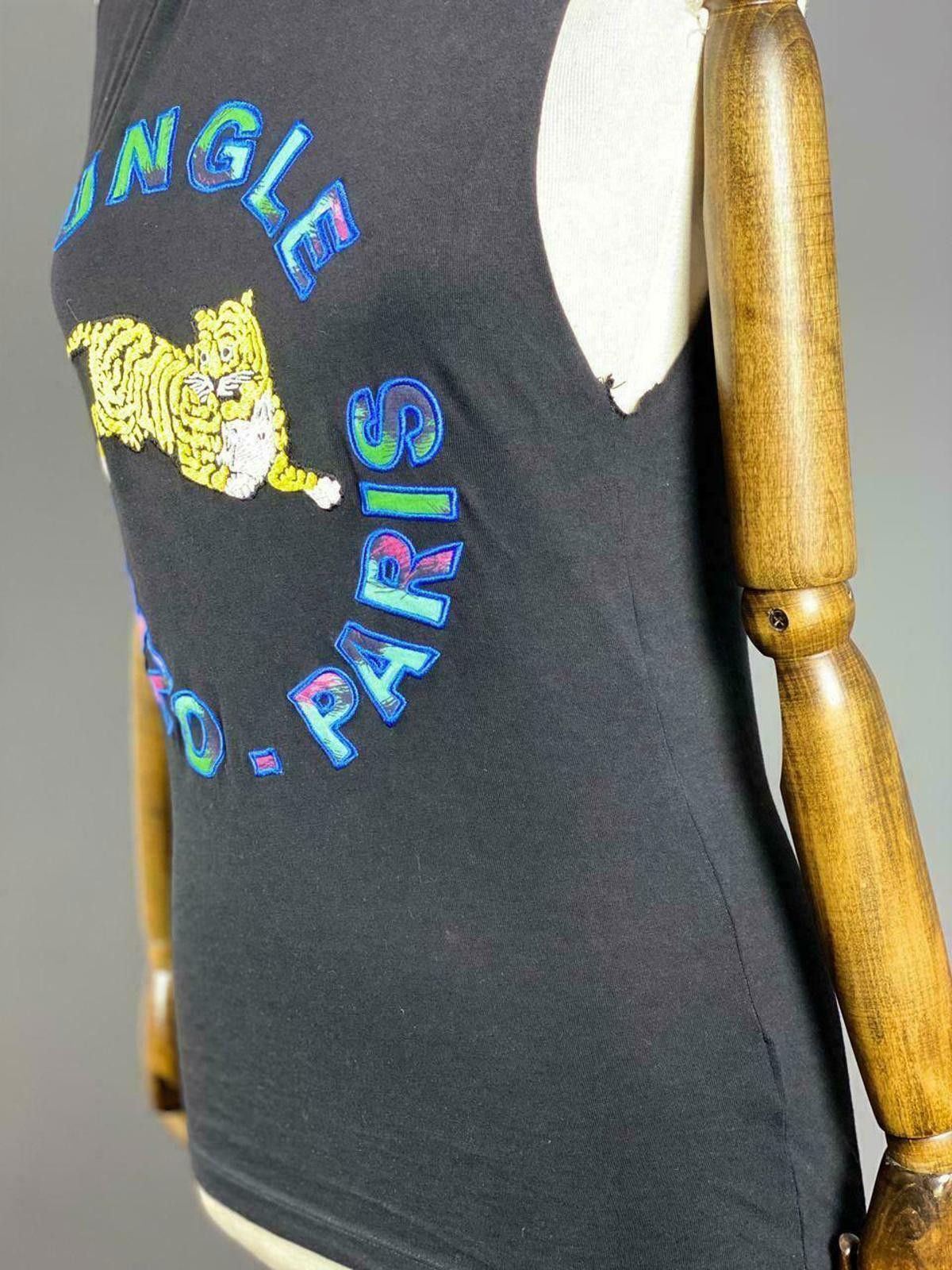 Designer Kenzo X H&M Black Tiger Big Logo Vest Casual T-Shirt Size XS Size US XS / EU 42 / 0 - 4 Thumbnail