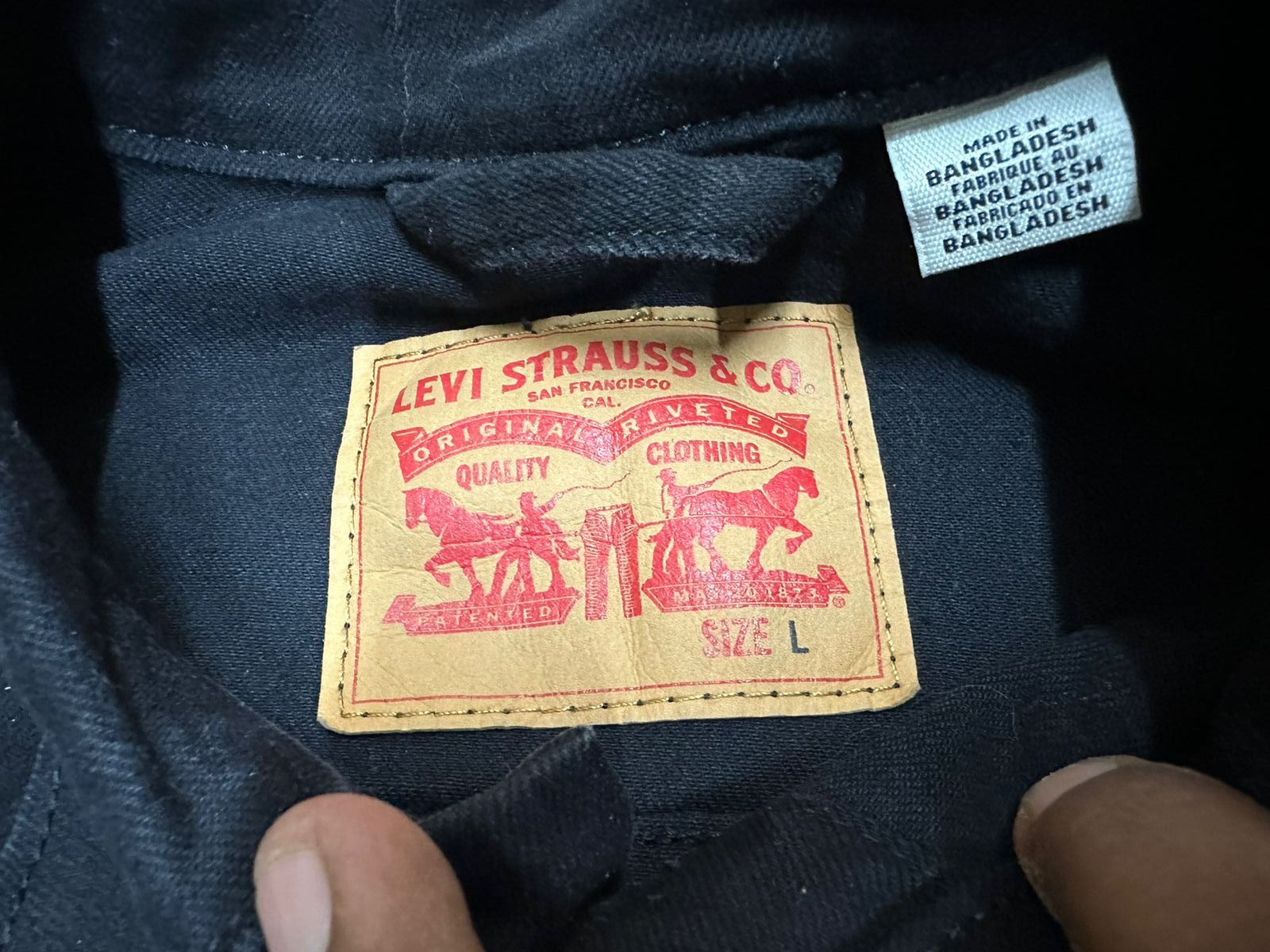 Levi's Levis denim jacket black Size US L / EU 52-54 / 3 - 8 Thumbnail