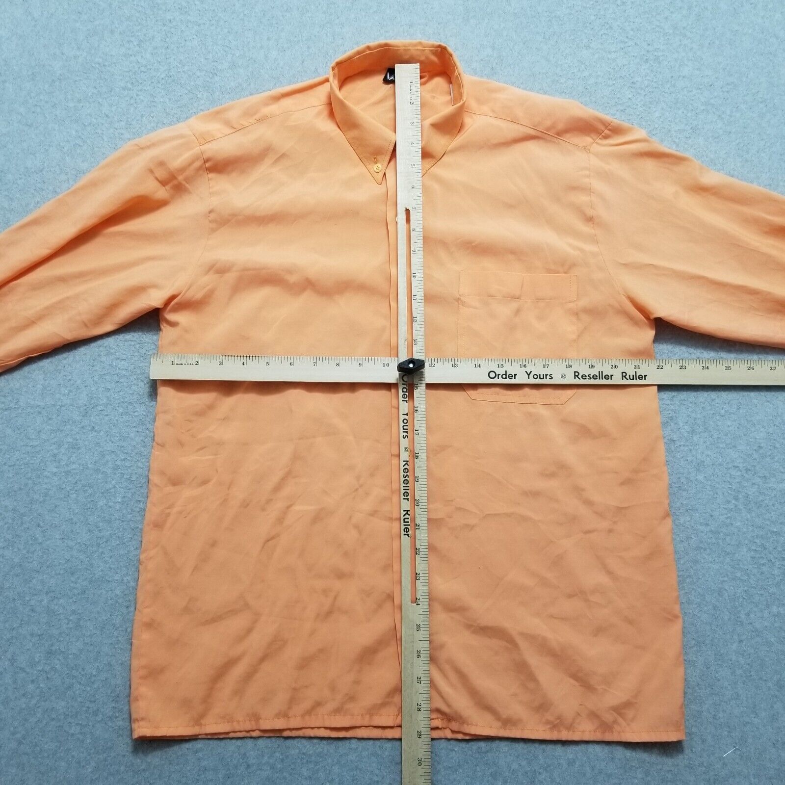 Other Vakko Shirt Womens XL Orange Button Up Long Sleeve Pocket Size XL / US 12-14 / IT 48-50 - 8 Thumbnail