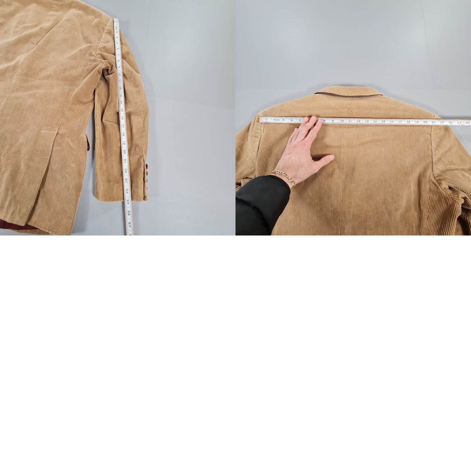 Gant GANT Blazer Men Corduroy Brown 42 R Single Breasted Vintage Jacket Slim? No Pattern Size 42R - 9 Thumbnail