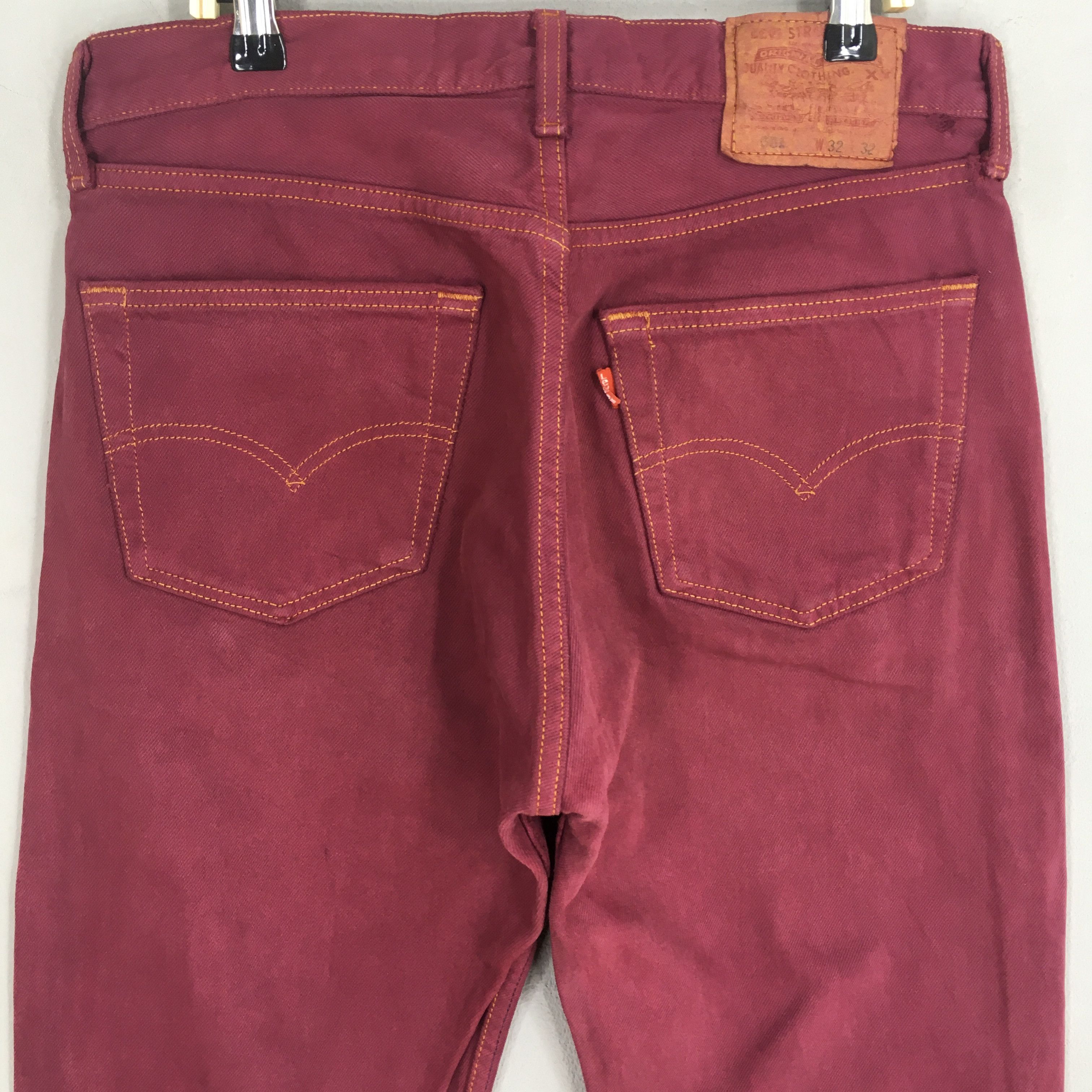 Levi's Size 30x31.5 Vintage 90s Levi's 501 Faded Red Jeans S1933 Size US 30 / EU 46 - 10 Thumbnail