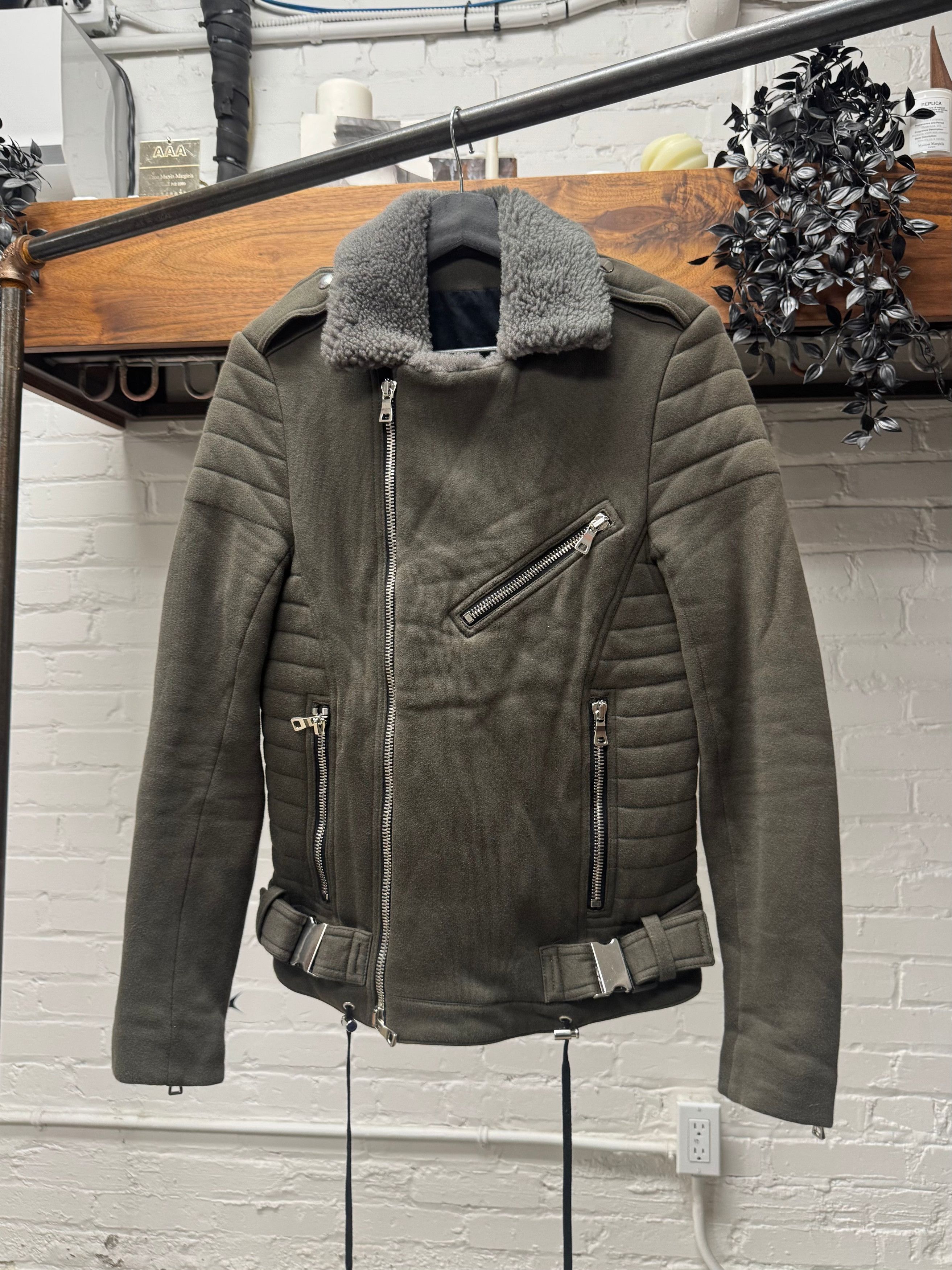 Balmain AW2014 Balmain by Olivier Rousteing Cotton Biker Jacket Size US S / EU 44-46 / 1 - 1 Thumbnail