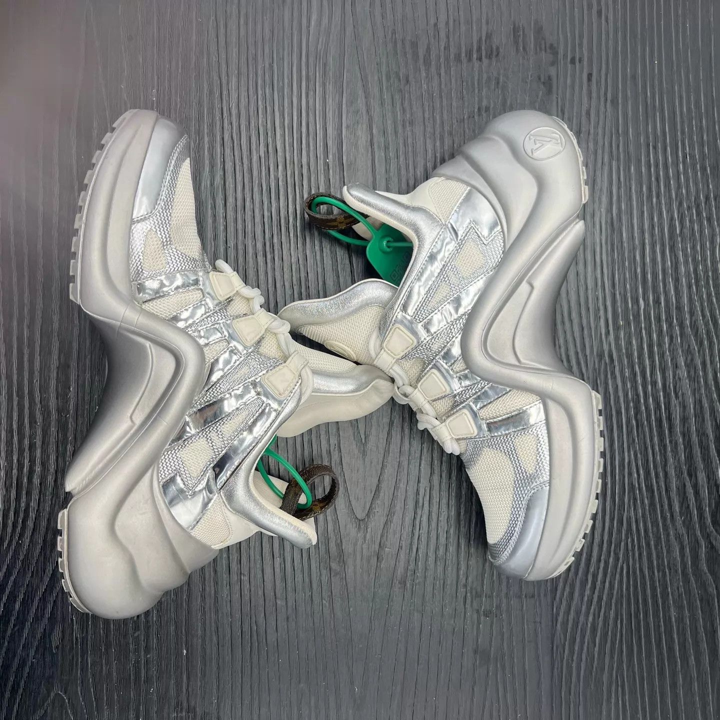 Louis Vuitton LV Archlight Silver/White 36.5 Original Box Size US 6 / IT 36 - 2 Thumbnail