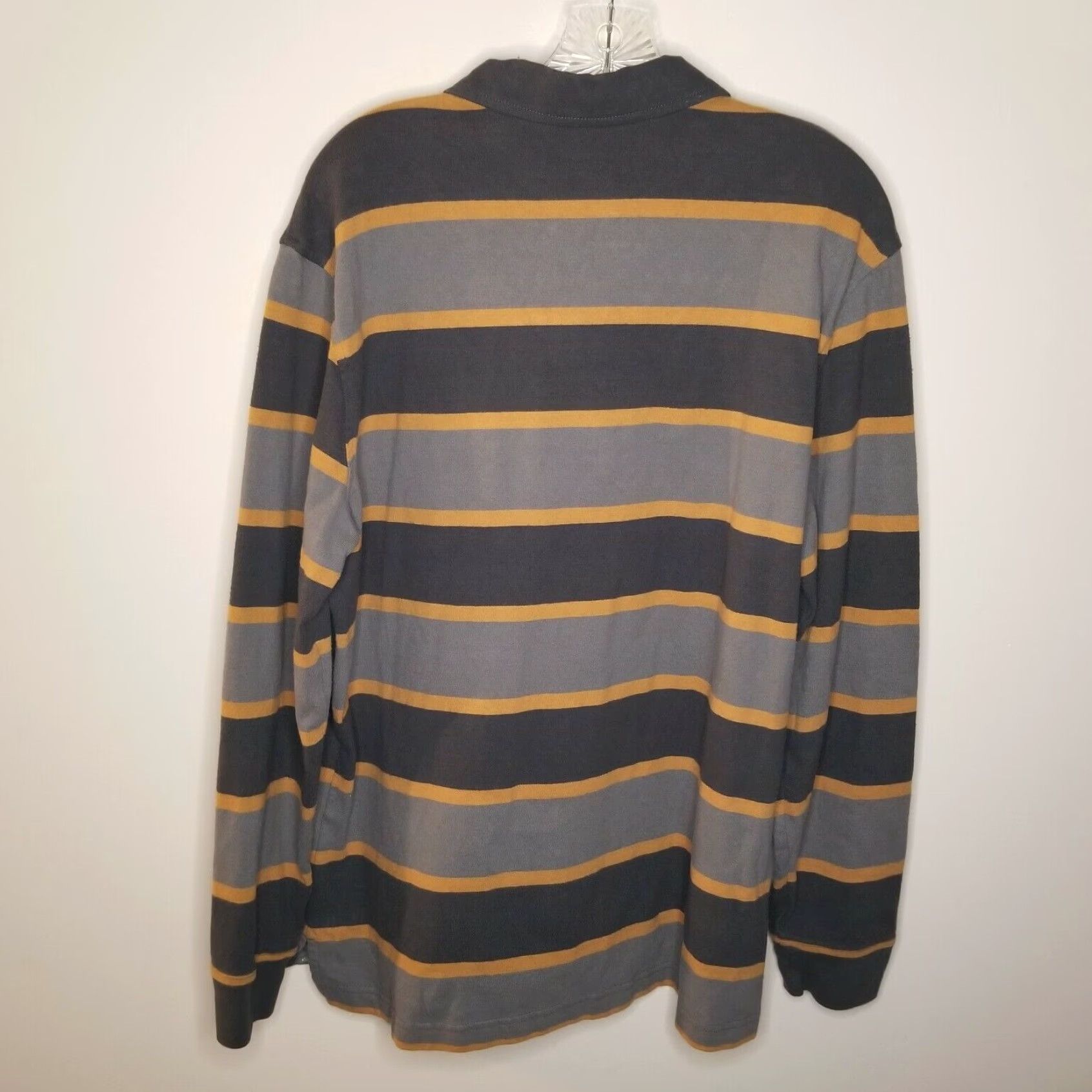 Eddie Bauer Eddie Bauer Striped Polo Shirt Mens Long Sleeve Gray Size Large Size US L / EU 52-54 / 3 - 4 Thumbnail