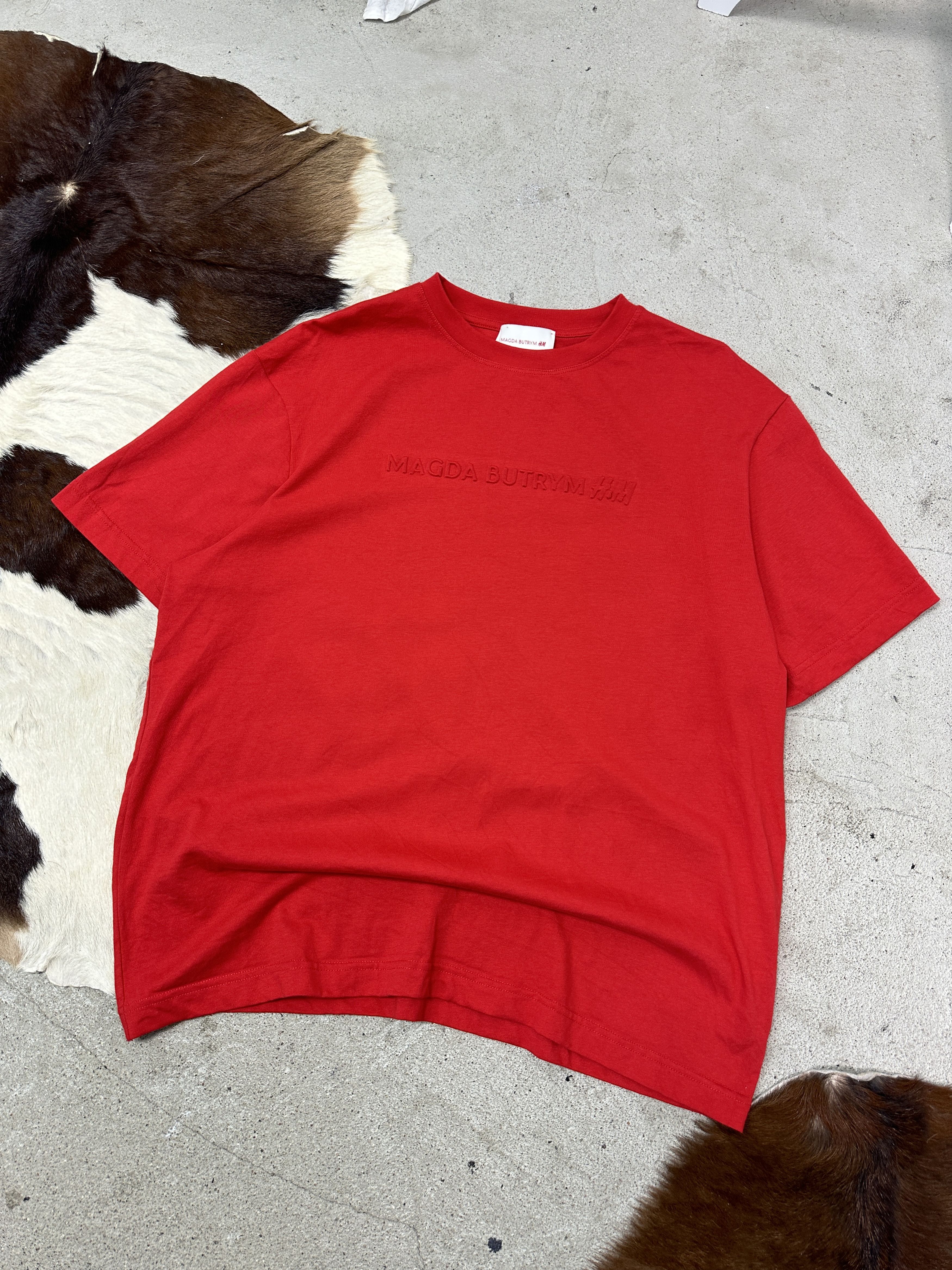 Magda Butrym Vintage Streetwear Magda Butrym Red T-shirt Y2K Size M / US 6-8 / IT 42-44 - 2 Thumbnail