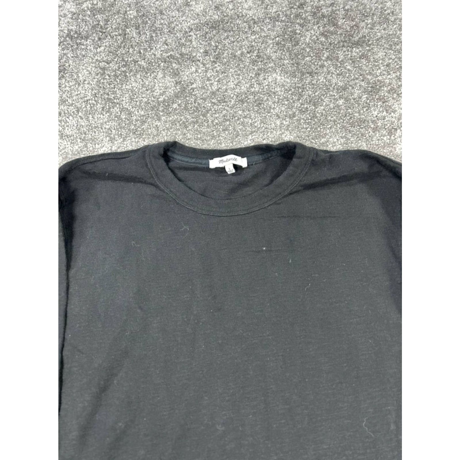 Madewell Madewell Sweater Women's Large Black Cotton Pullover Crew Neck Long Sleeve Knit Pullover Casual Fall Winter Mens? Size L / US 10 / IT 46 - 2 Thumbnail