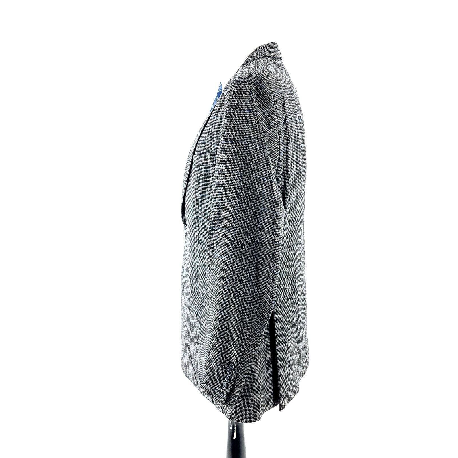 Jos. A. Bank Jos A Bank Traveler's Tweed Wool 2 Button Sport Coat Gray Bl Size 42L - 5 Thumbnail