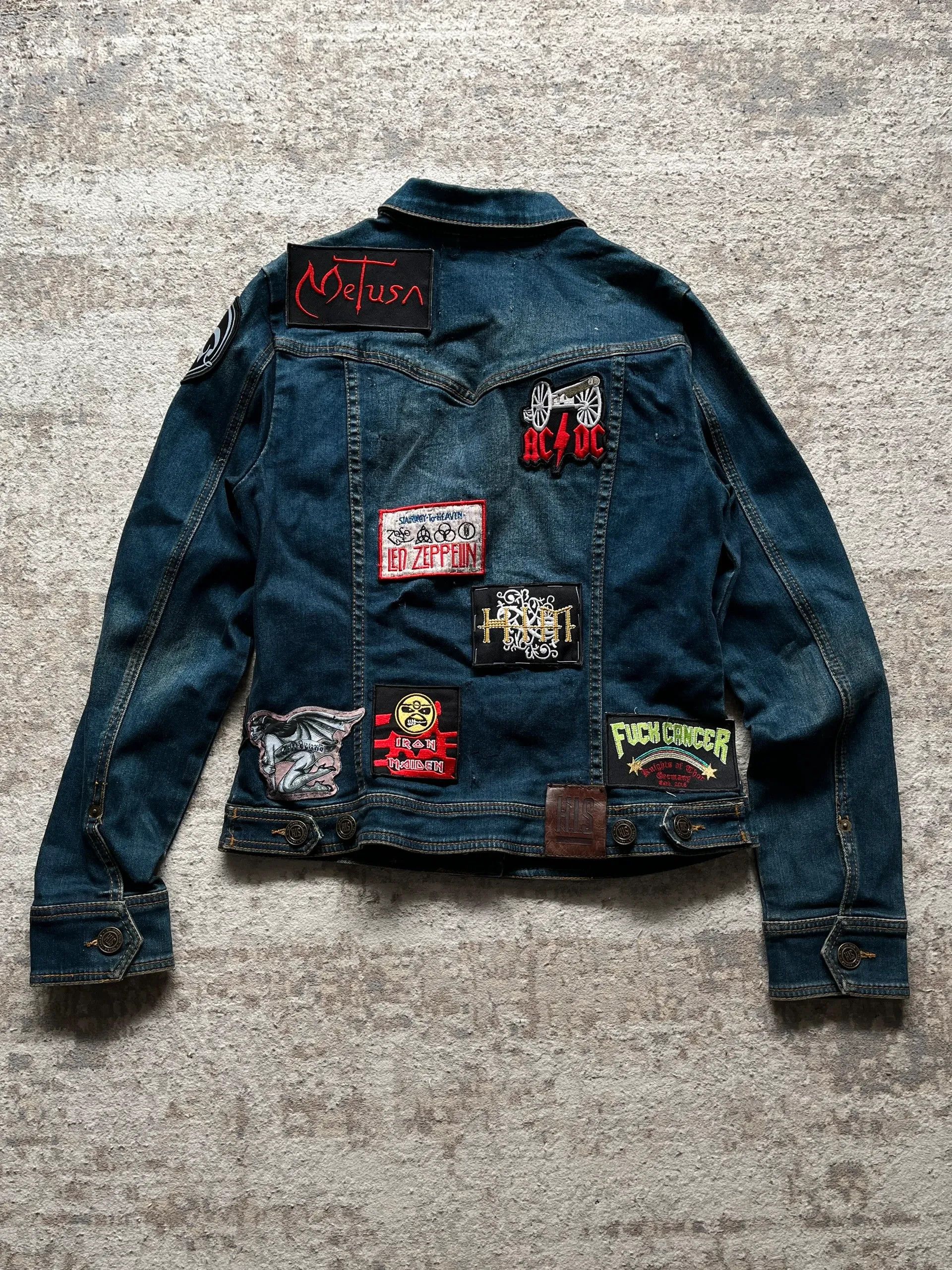 Other HIS Denim Jacket Rock Band Patch Work Sz M Rare Size US M / EU 48-50 / 2 - 12 Thumbnail