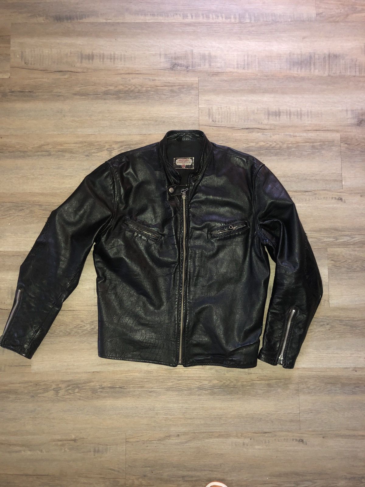 Vintage Vintage Shields Sportswear Ltd Black Leather Jacket Size US L / EU 52-54 / 3 - 1 Thumbnail