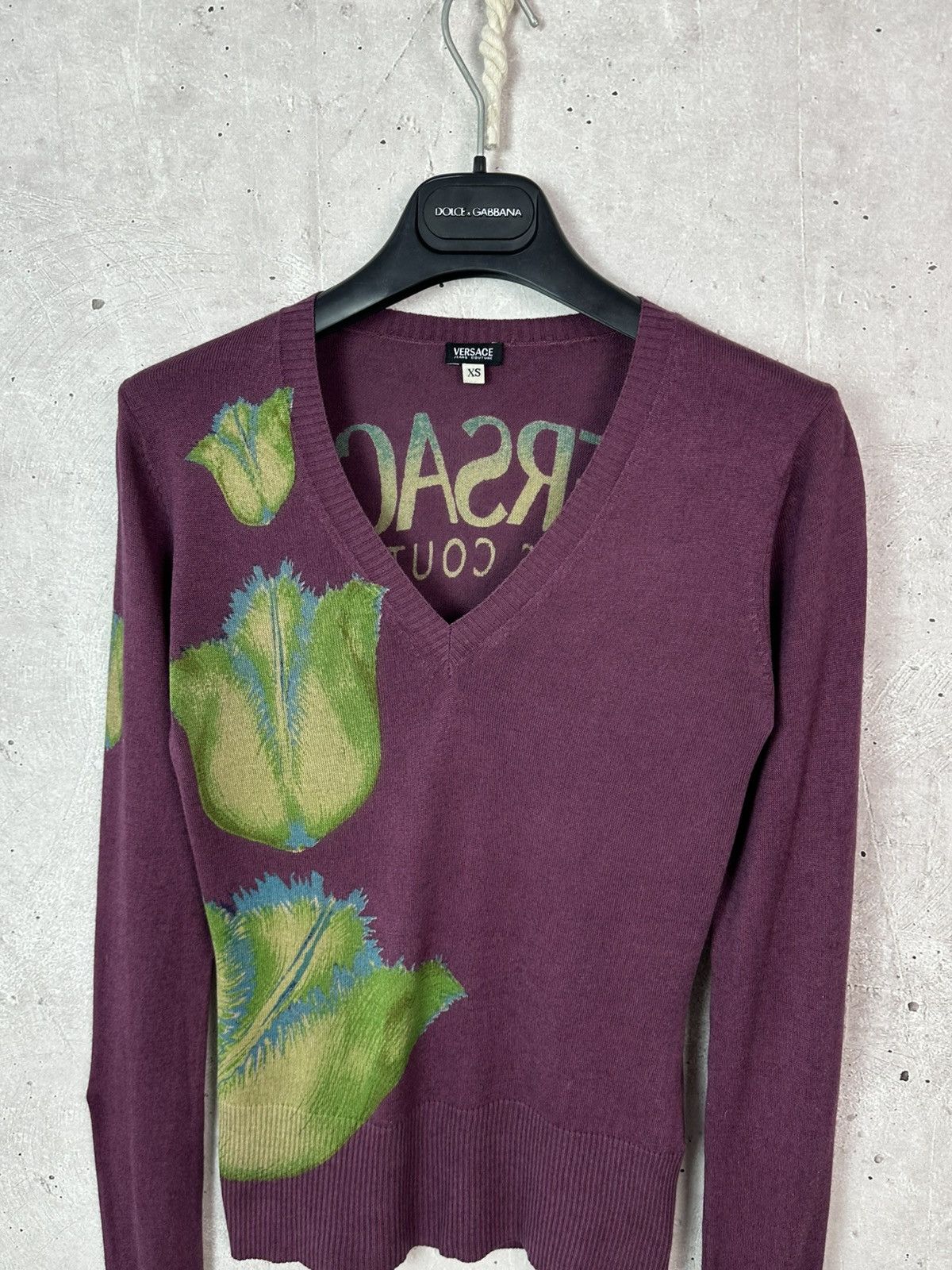 Versace Jeans Couture Vintage Versace Jeans Couture Silk-Cashmere Women’s Sweater Size XS / US 0-2 / IT 36-38 - 2 Thumbnail