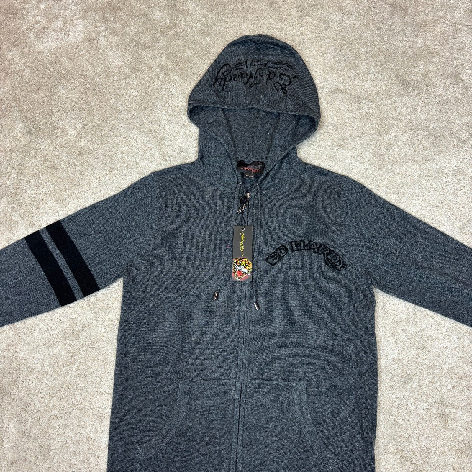 Ed Hardy NWT Ed Hardy Eagle Lambswool Angora Zip Hoodie Medium Y2K Size US M / EU 48-50 / 2 - 4 Thumbnail