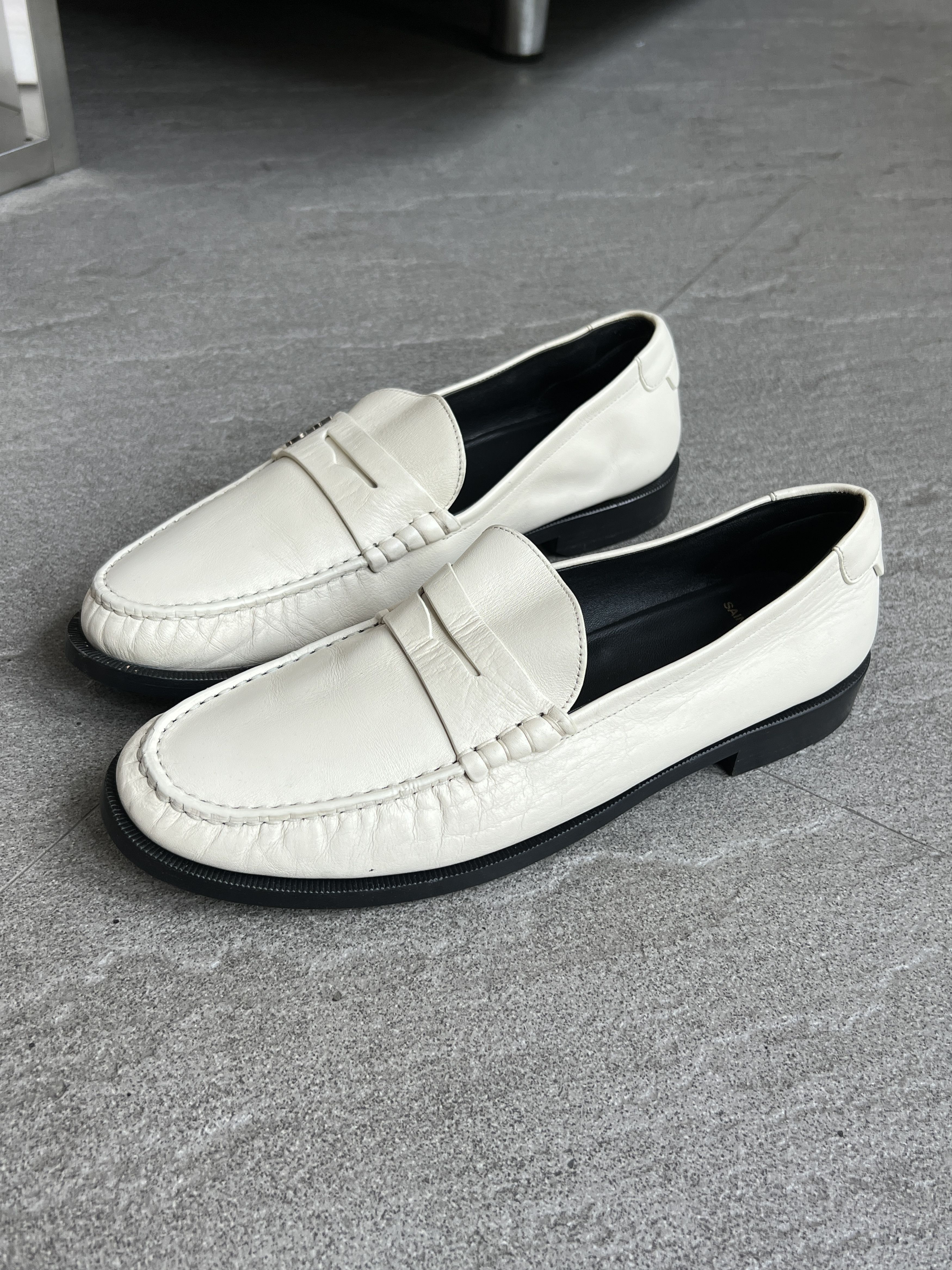 Yves Saint Laurent Saint Laurent YSL Ivory Leather Penny Loafers 43 Size US 10 / EU 43 - 2 Thumbnail