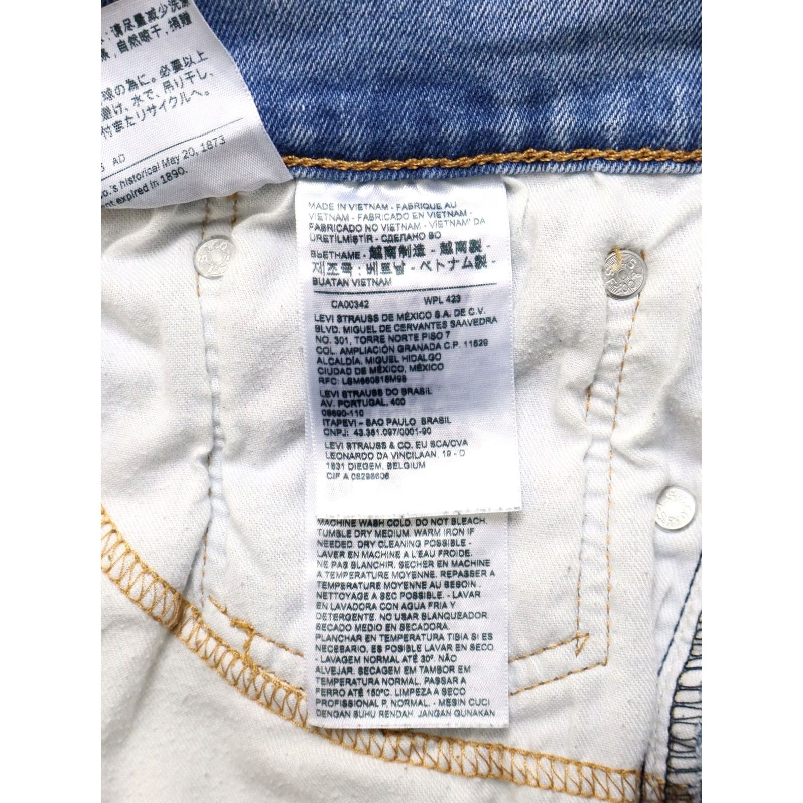 Levi's LEVI'S 512 Jeans Men's W32/L32 Slim Tapered Fit Whiskers Faded Blue Denim Size US 32 / EU 48 - 7 Thumbnail
