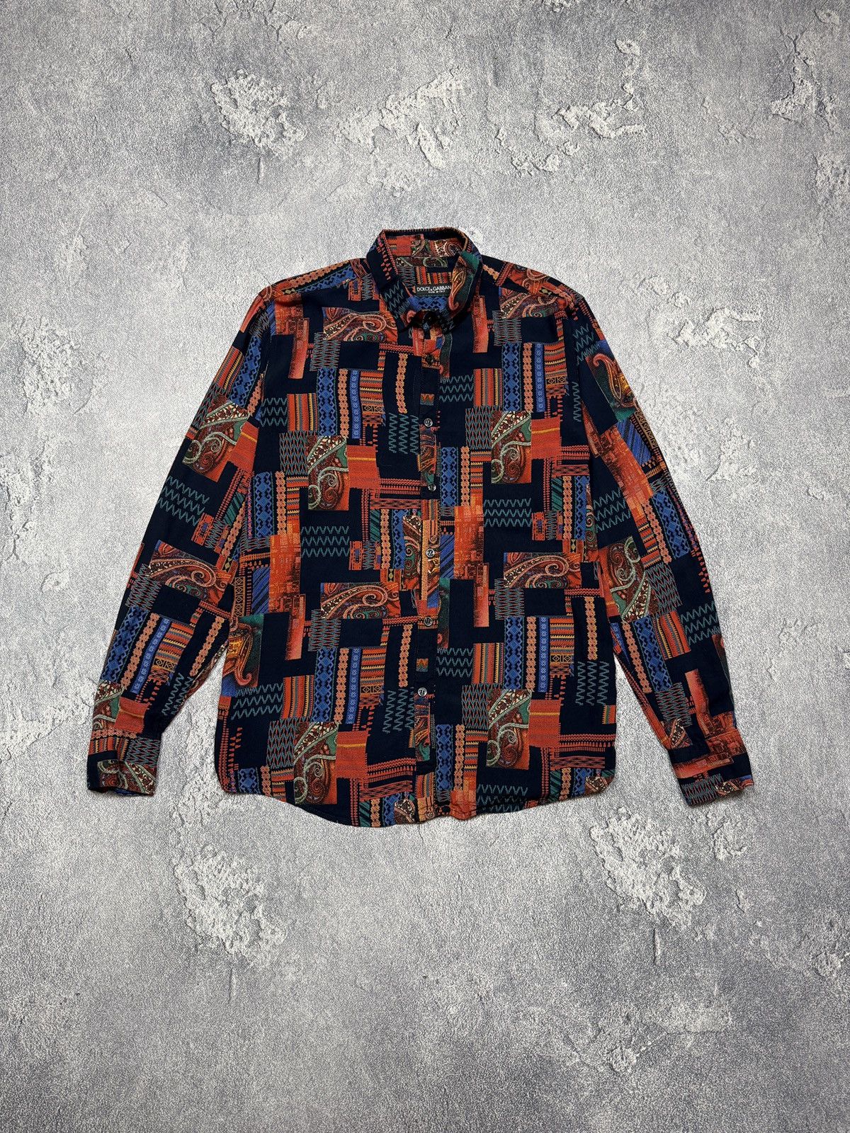 Dolce & Gabbana Dolce & Gabbana Royal Print Multicolor Shirt Size US M / EU 48-50 / 2 - 1 Thumbnail