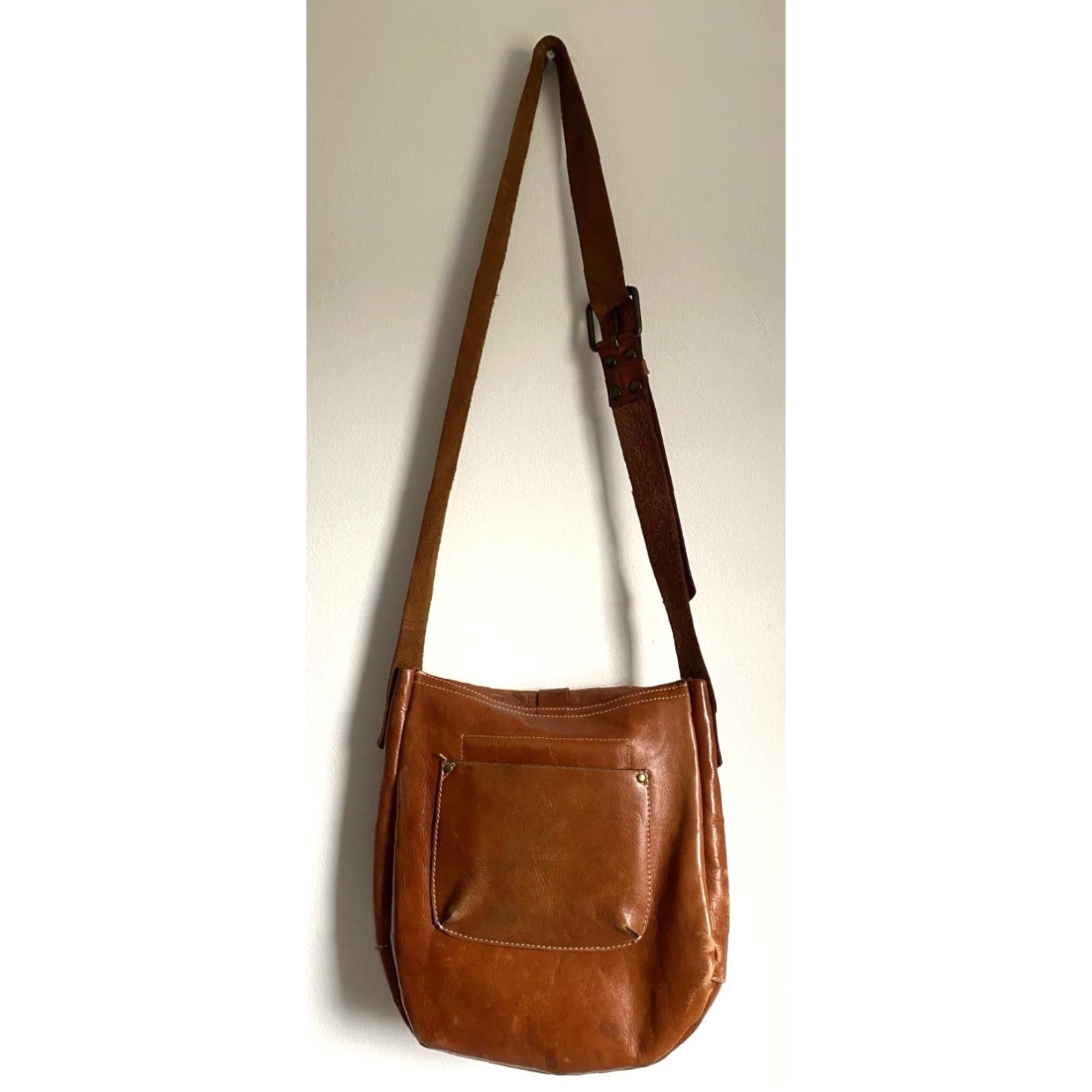 Patricia Nash VINTAGE Patricia Nash Barcelona Saddle Bag Italian Leather Brown Women’s Size ONE SIZE - 2 Thumbnail