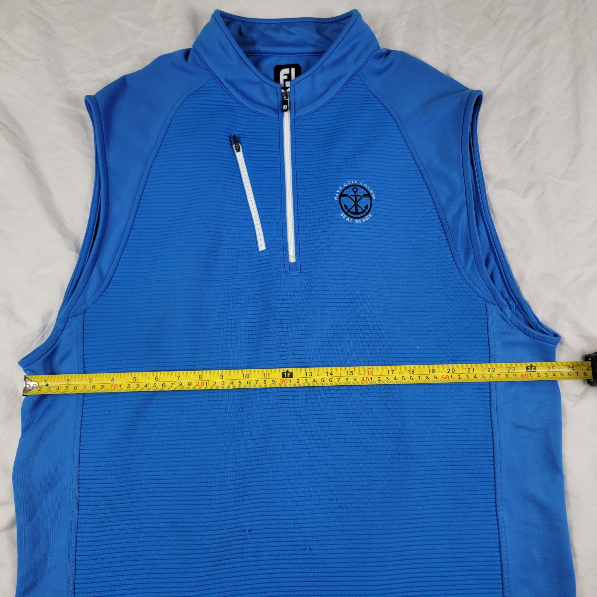 FootJoy Mens 2XL Blue Sleeveless Golf Pullover Vest Navy Gol