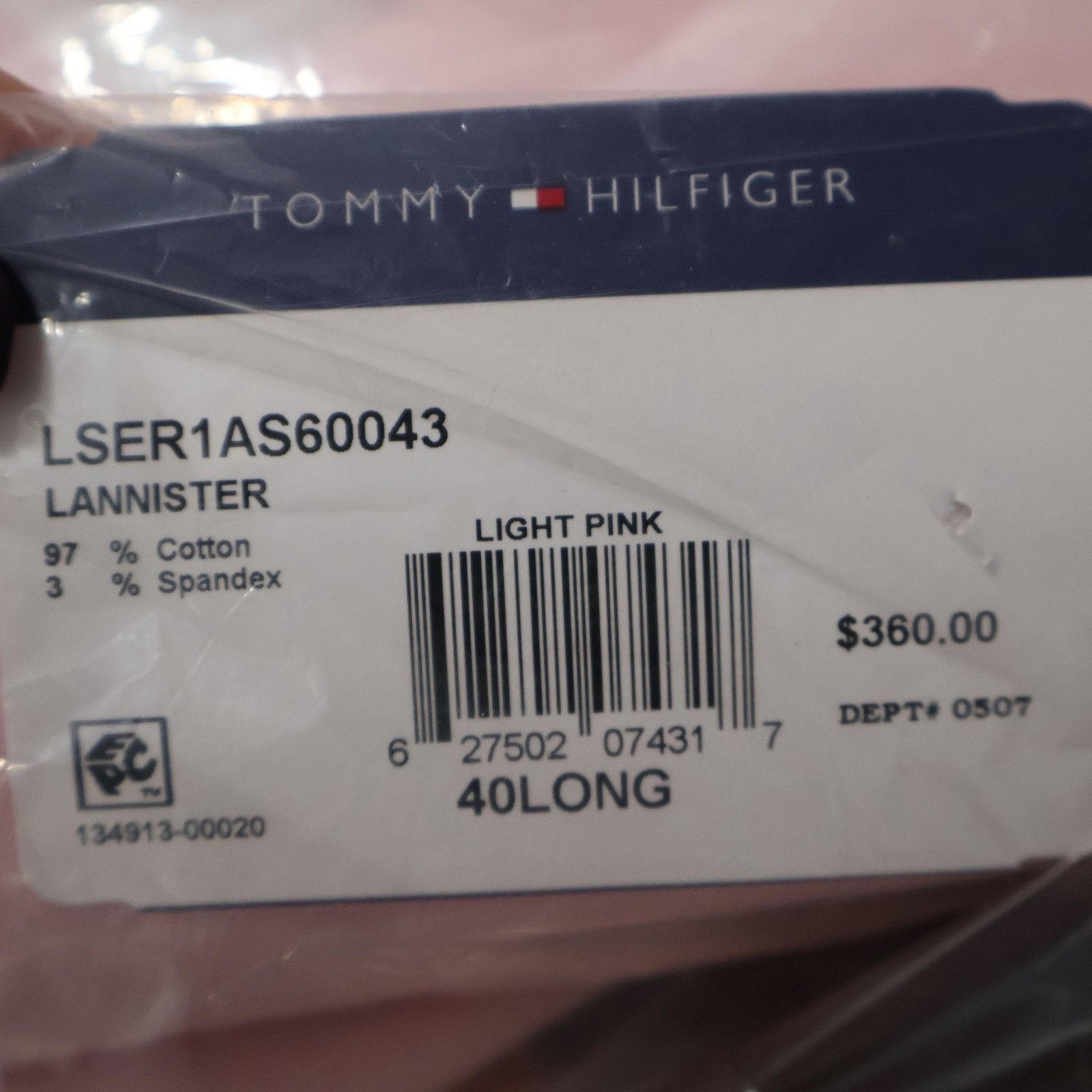 Tommy Hilfiger Tommy Hilfiger Modern Fit Flex Blazer Men 40L Pink Classic Size 40L - 20 Thumbnail