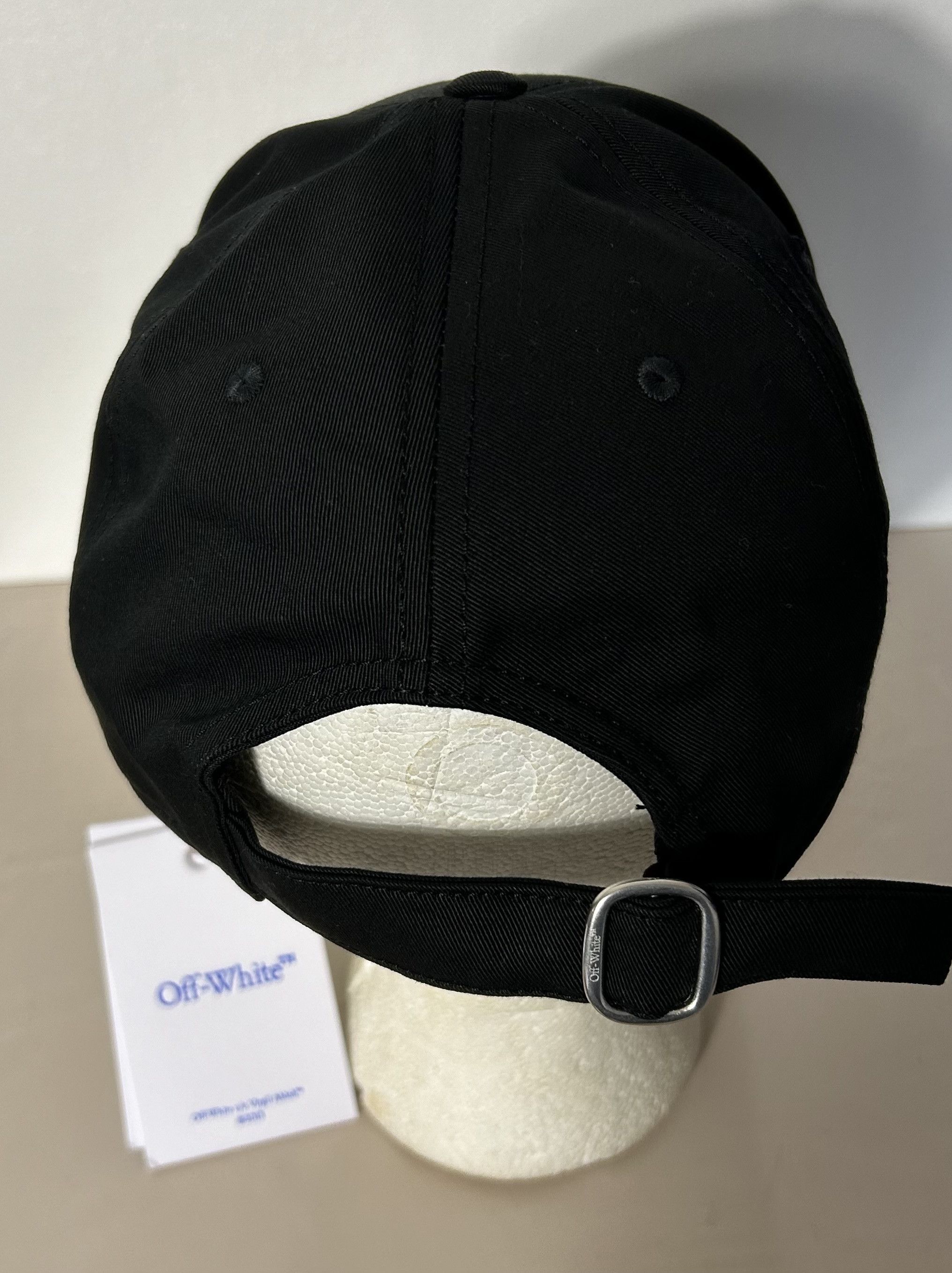 Off-White Bookish Dril Cotton Black Baseball Cap Size ONE SIZE - 3 Thumbnail