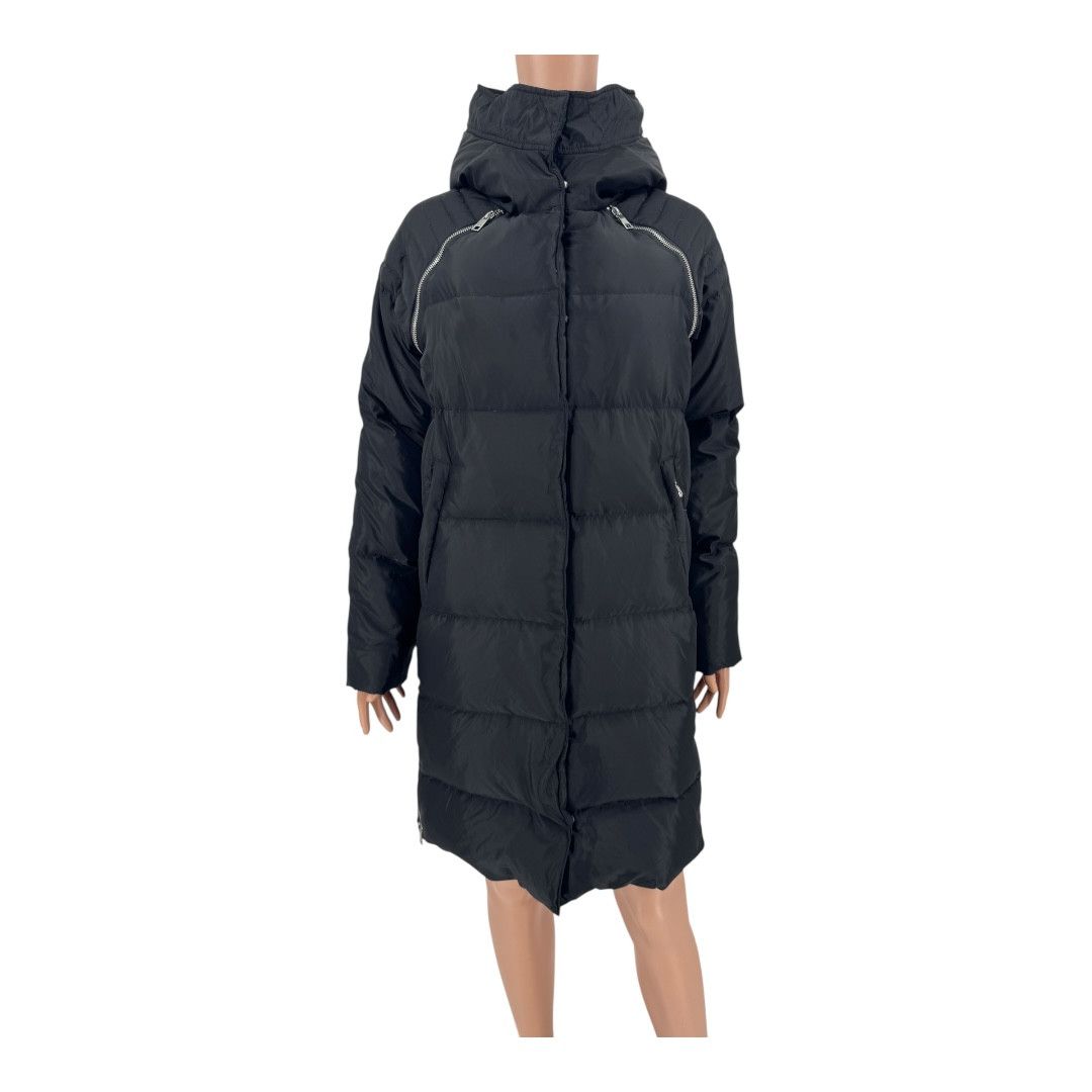 Maje Maje Jacket Down Puffer Long Coat Black FR36 US S Size XS / US 0-2 / IT 36-38 - 2 Thumbnail