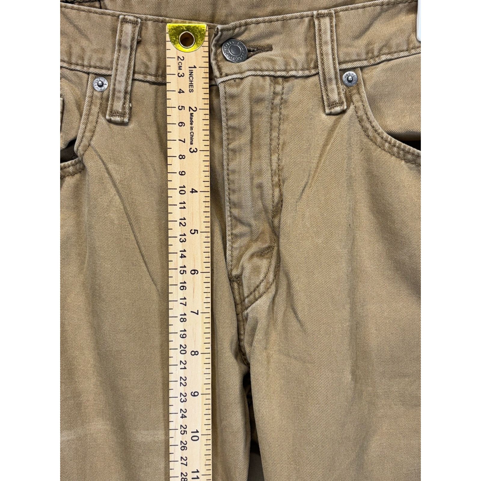 Levi's Levi’s 514 Straight Fit Khaki Jeans Men’s 32x34 Tan Casual Size US 32 / EU 48 - 3 Thumbnail