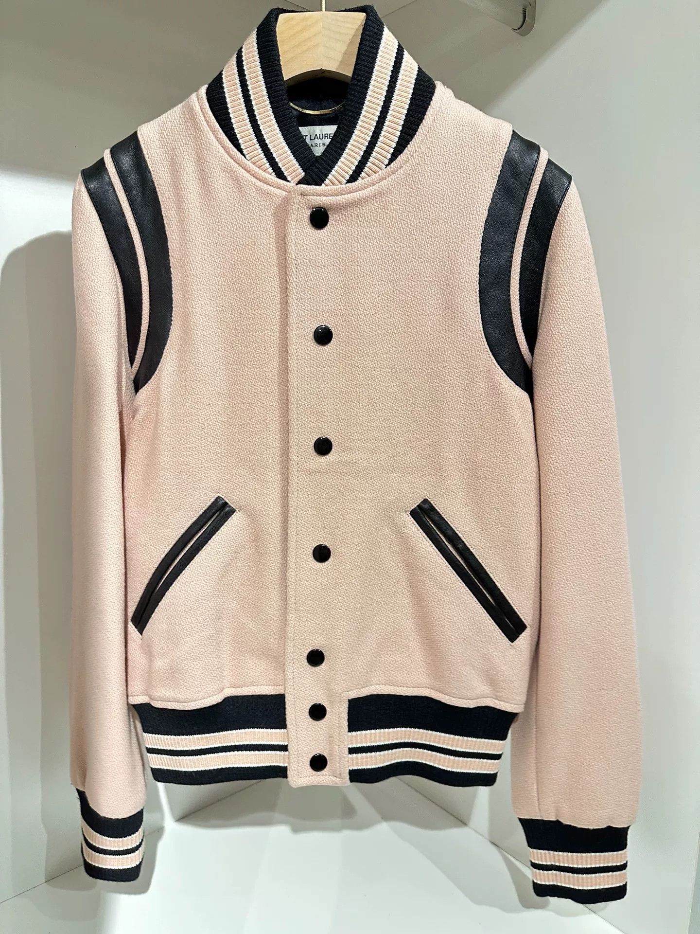 Saint Laurent Paris Saint Laurent Pink Baseball Jacket Size XS / US 0-2 / IT 36-38 - 1 Thumbnail