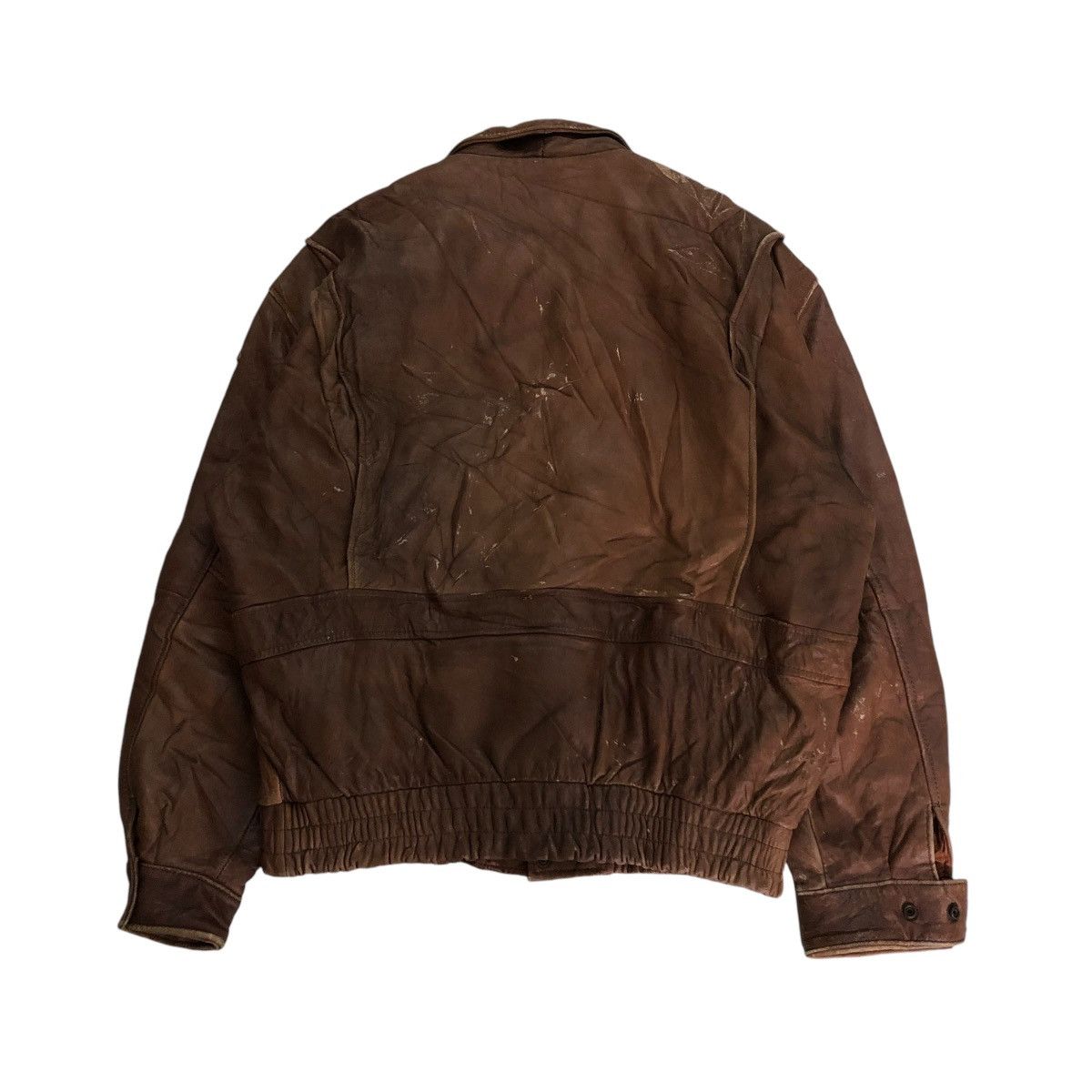 Japanese Brand 🔥VINTAGE JUMPER BOMBER LEATHER JACKET ISSEY MIYAKE Size US L / EU 52-54 / 3 - 2 Thumbnail