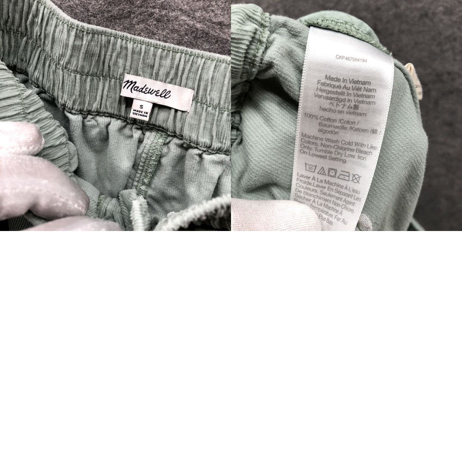 Madewell Madewell Pants Womens S Sage Green Ankle Wide-Leg High Rise Corduroy Pockets Relaxed Cotton Shoes? Size 28" / US 6 / IT 42 - 8 Thumbnail