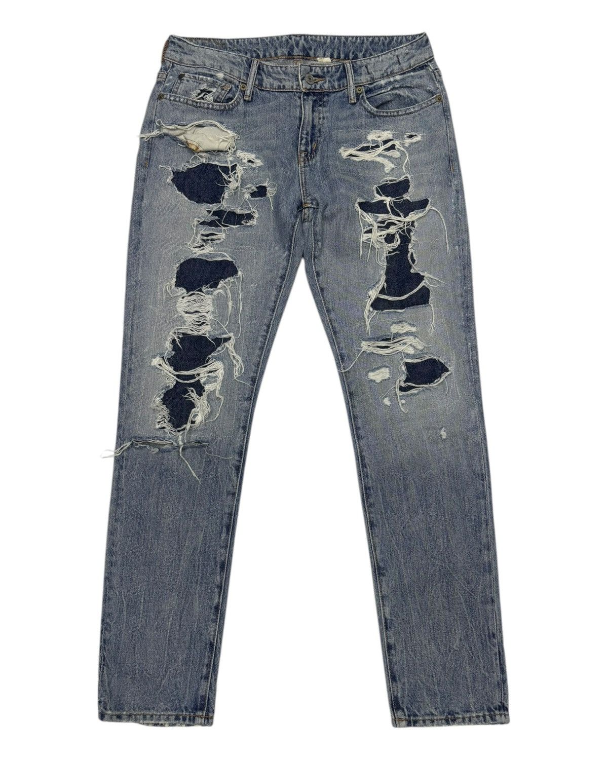 Denim & Supply Ralph Lauren 🔥Denim Supply Ralph Lauren Distressed Sashiko Denim Jeans Size 29" - 7 Thumbnail