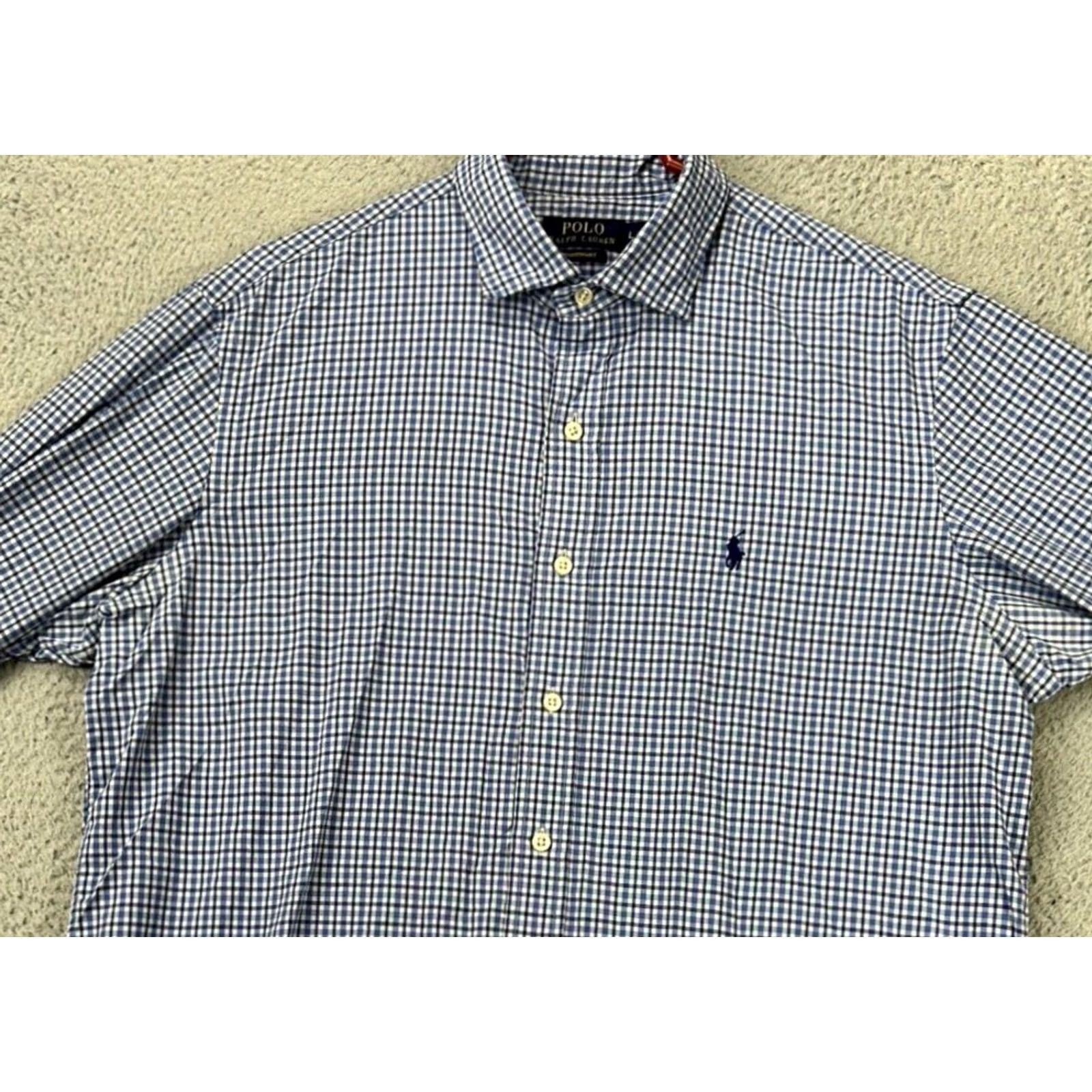 Polo Ralph Lauren Polo Ralph Lauren Shirt Mens Large Blue Performance Nylon Blend Button Up Pony Size US L / EU 52-54 / 3 - 2 Thumbnail