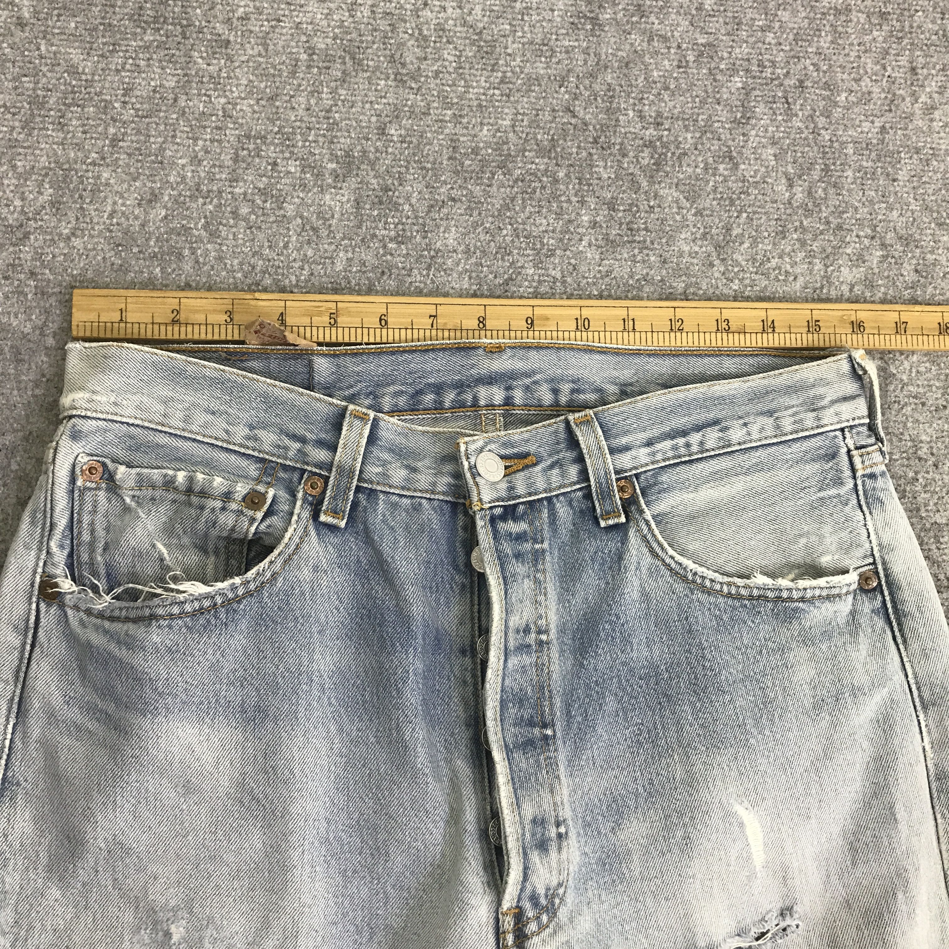 Levi's LEVIS DISTRESSED DENIM WASH FADED PANTA K118B5 Size US 32 / EU 48 - 7 Thumbnail