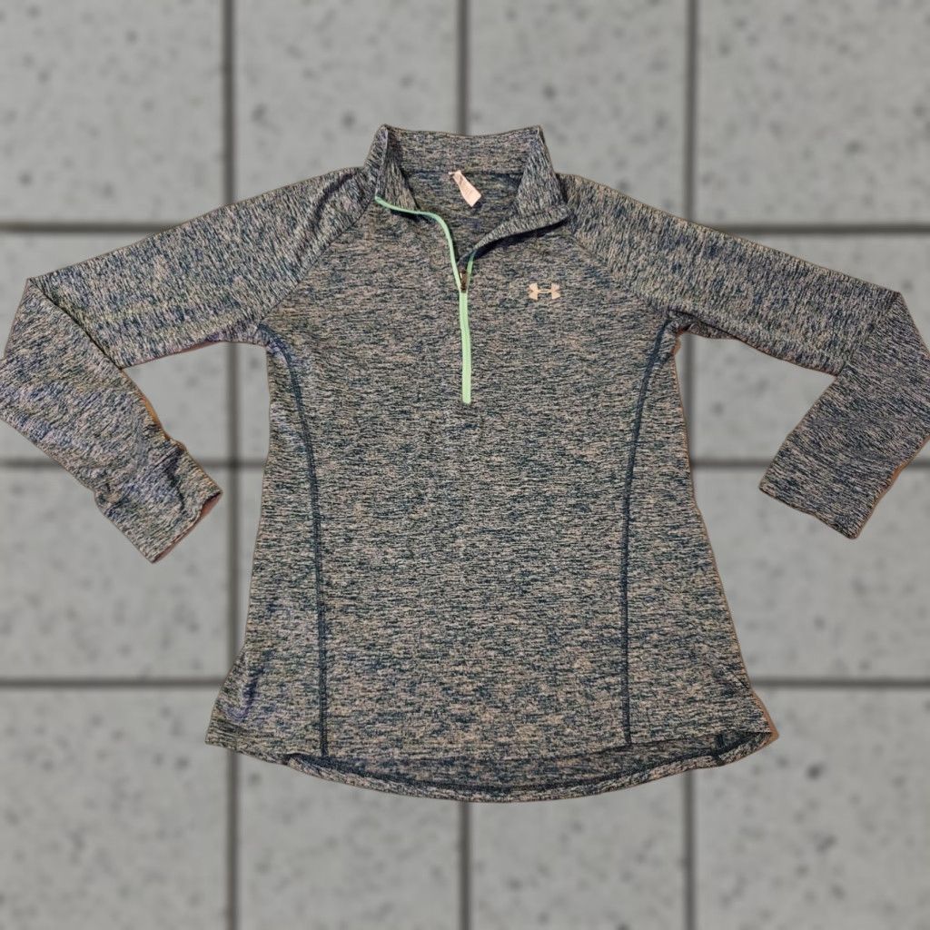 Under Armour Womens Under Armour Half Zip Shirt M Medium Blue Athletic Gym Workout Size M / US 6-8 / IT 42-44 - 1 Thumbnail