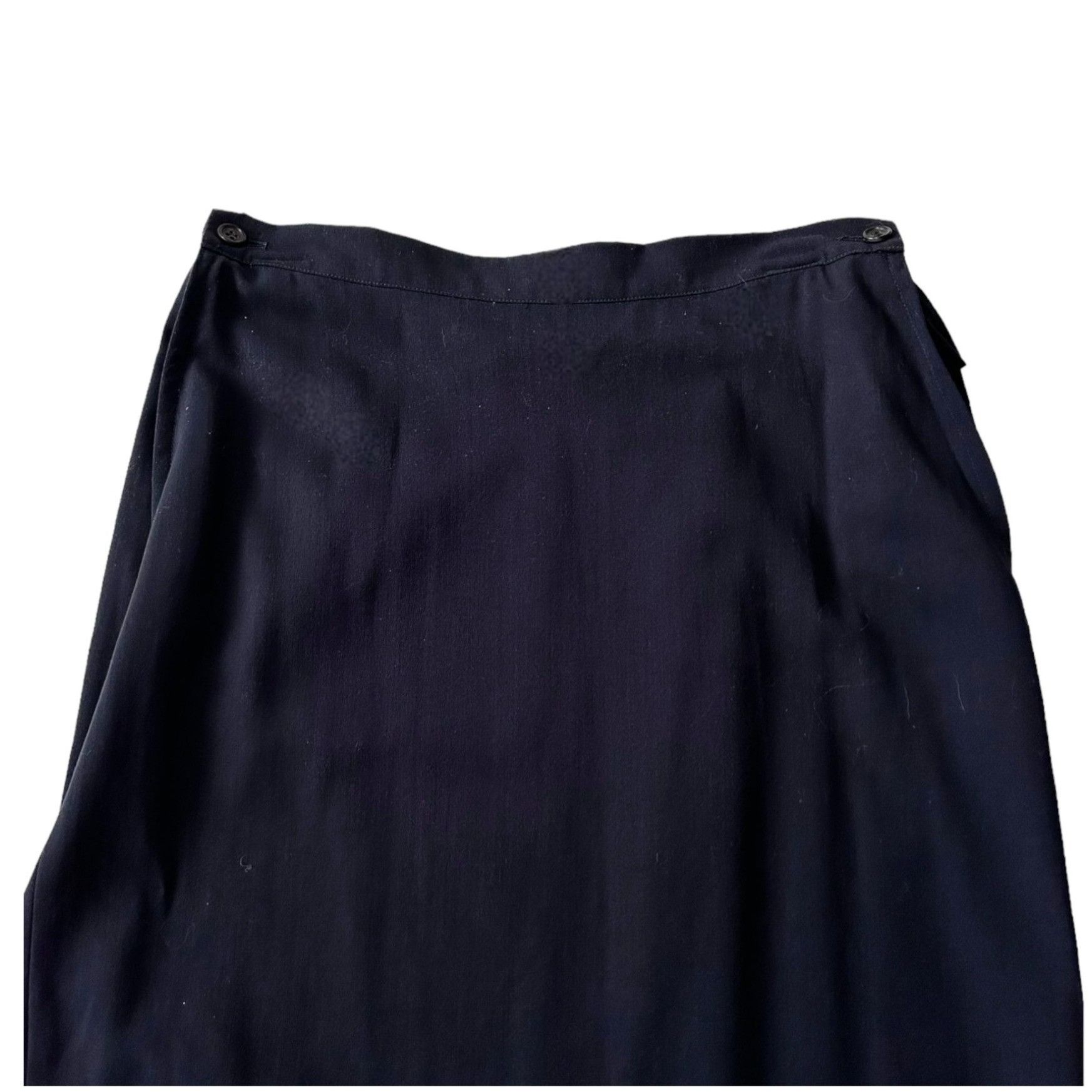 Y's Vintage 90s, Y’s Yohji Yamamoto Dark Navy wool midi skirt, S Size 28" / US 6 / IT 42 - 8 Thumbnail