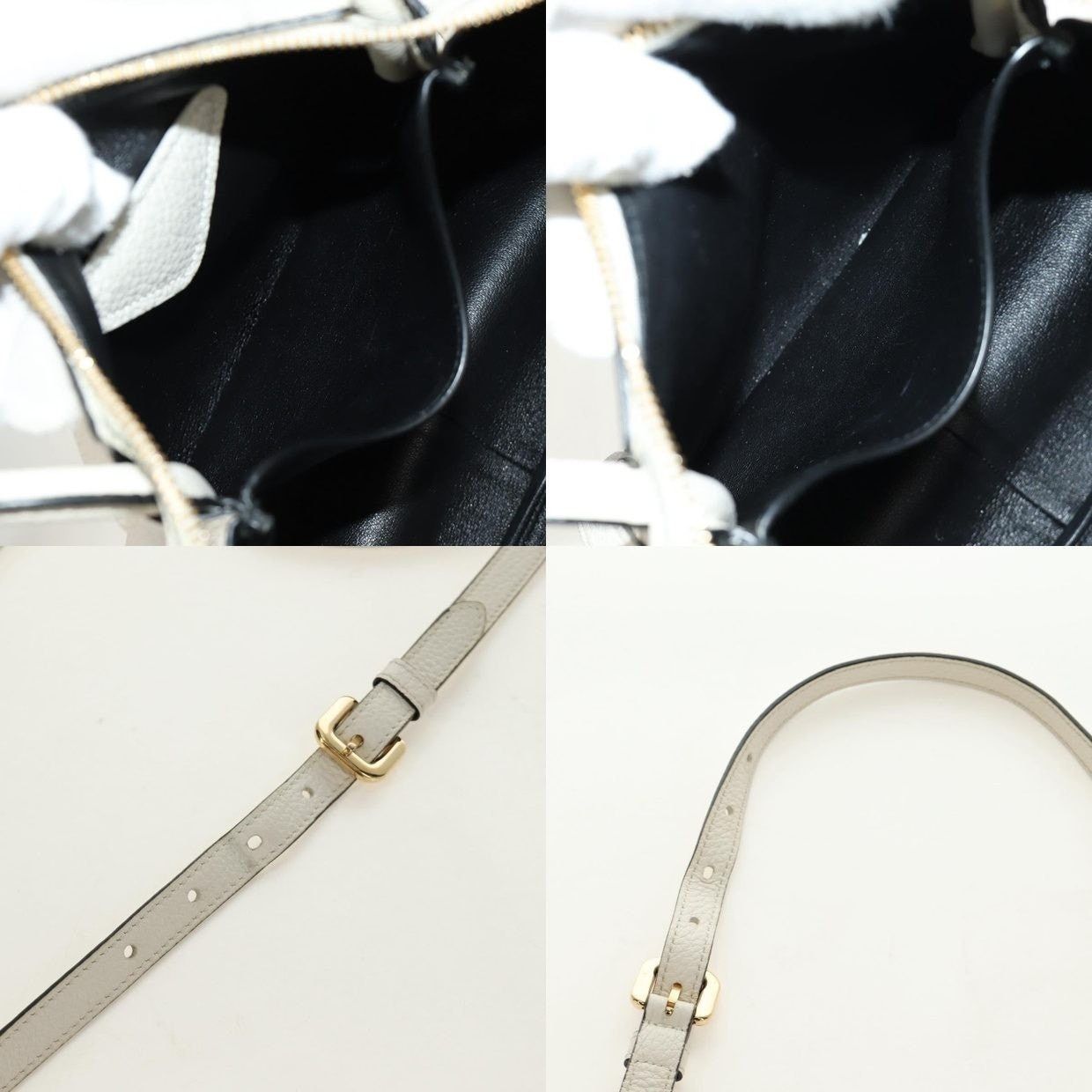 Prada Prada Vitello Leather Handbag Cream Size ONE SIZE - 13 Thumbnail