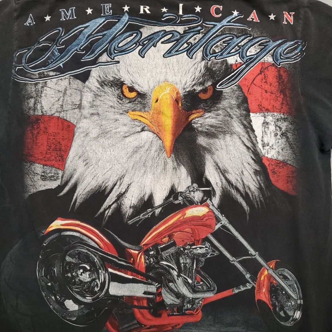 Vintage VINTAGE Motorcycle Shirt Men XL Black Crew Neck Jersey Graphic Print Retro Y2K TEE Size US XL / EU 56 / 4 - 7 Thumbnail