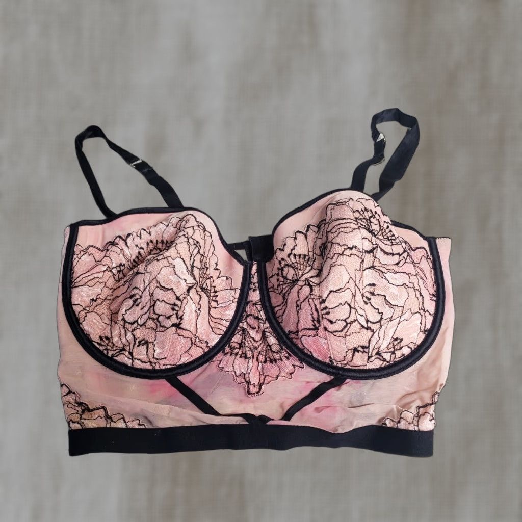 Vintage Auden Bralette Bra Pink Women's XL Extra Large Size ONE SIZE - 1 Thumbnail