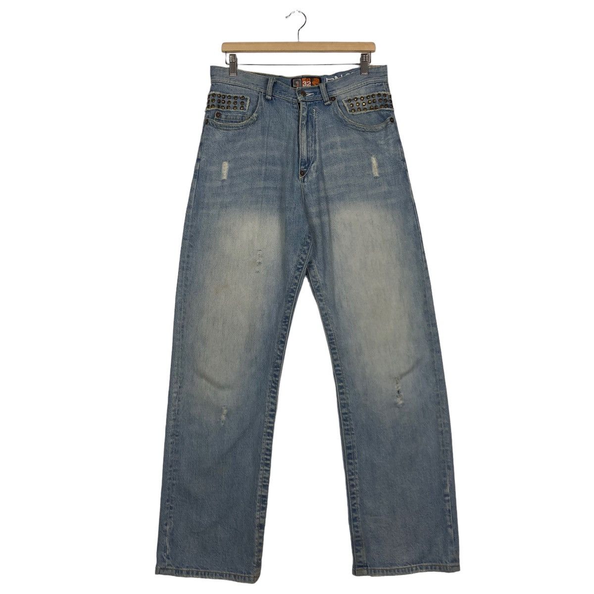 Hysteric Glamour 🔥Rare Punk Design Distressed Denim Jeans Japan Made Size US 32 / EU 48 - 2 Thumbnail