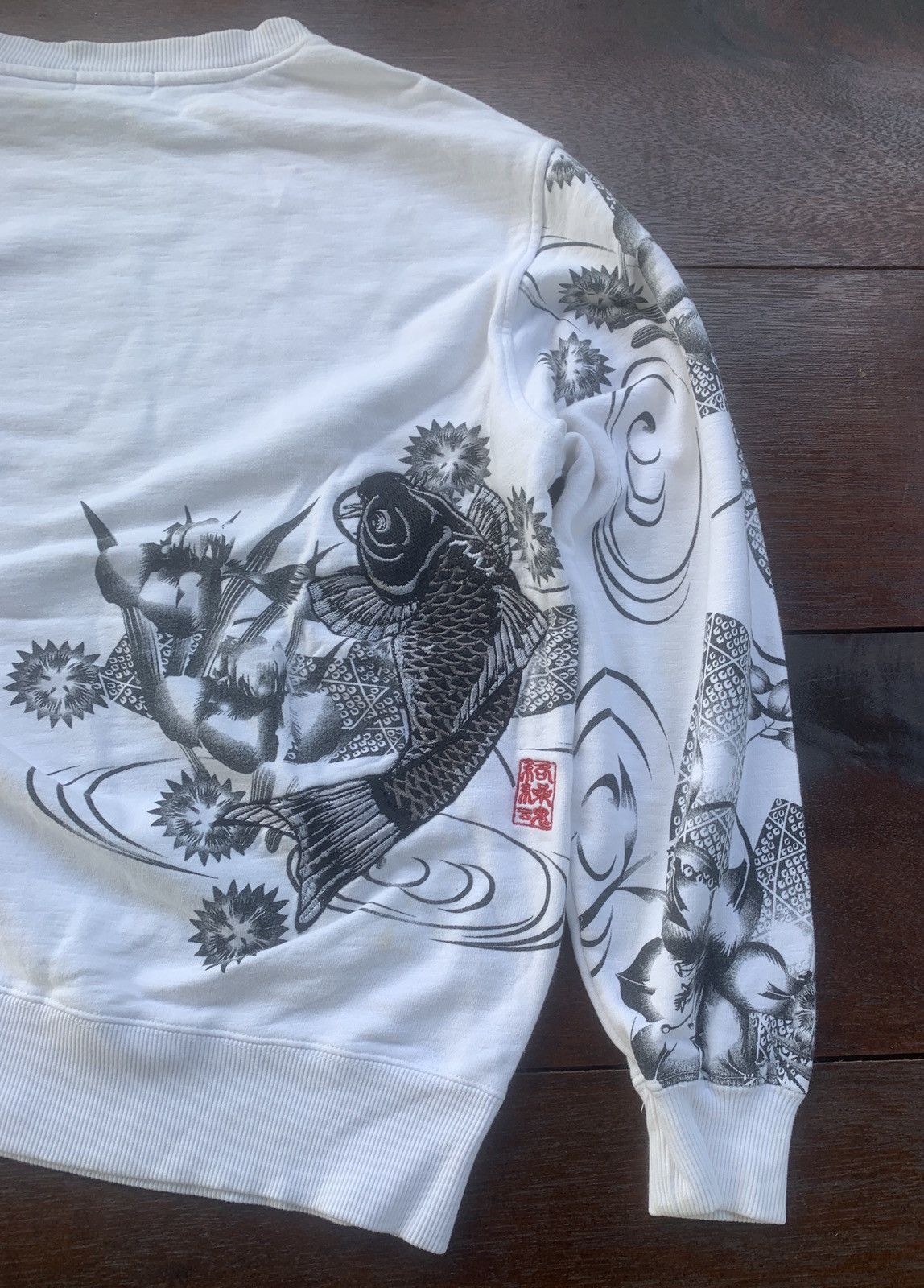 Japanese Brand Karakuri Tamashii Japan embroidery Koi fish sukajan tattoo Size US M / EU 48-50 / 2 - 5 Thumbnail