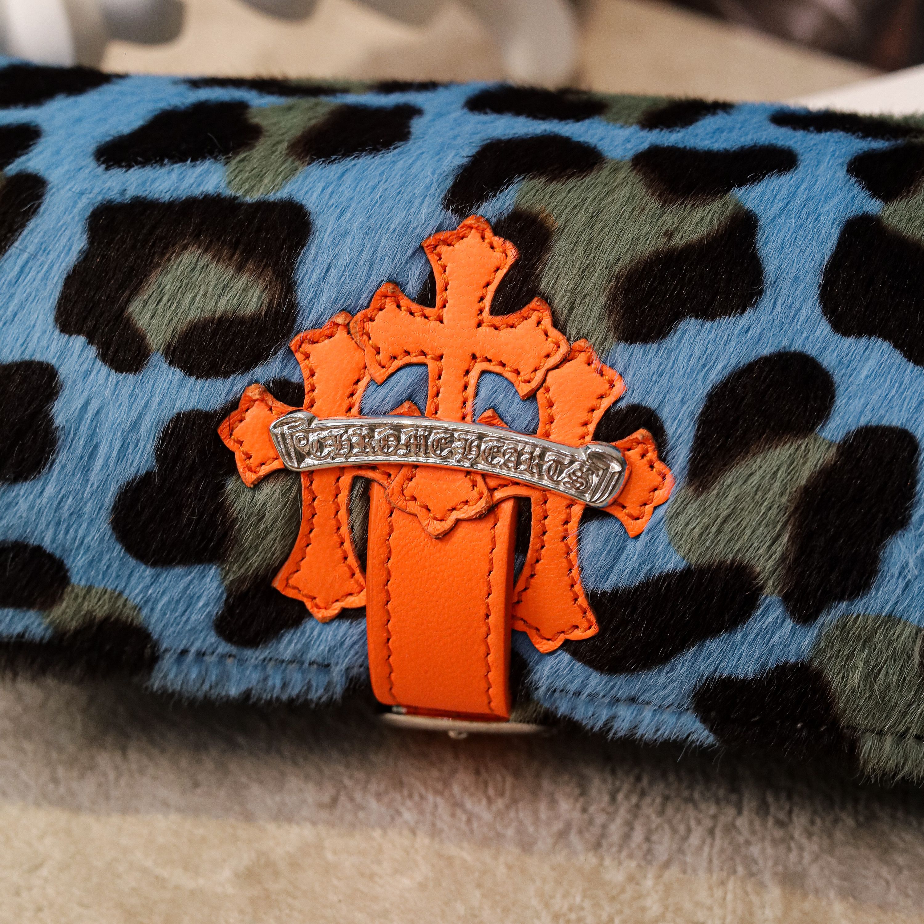 Chrome Hearts CHROME HEARTS Bag Jewelry Roll Lihr Blue Cheetah Size ONE SIZE - 2 Thumbnail